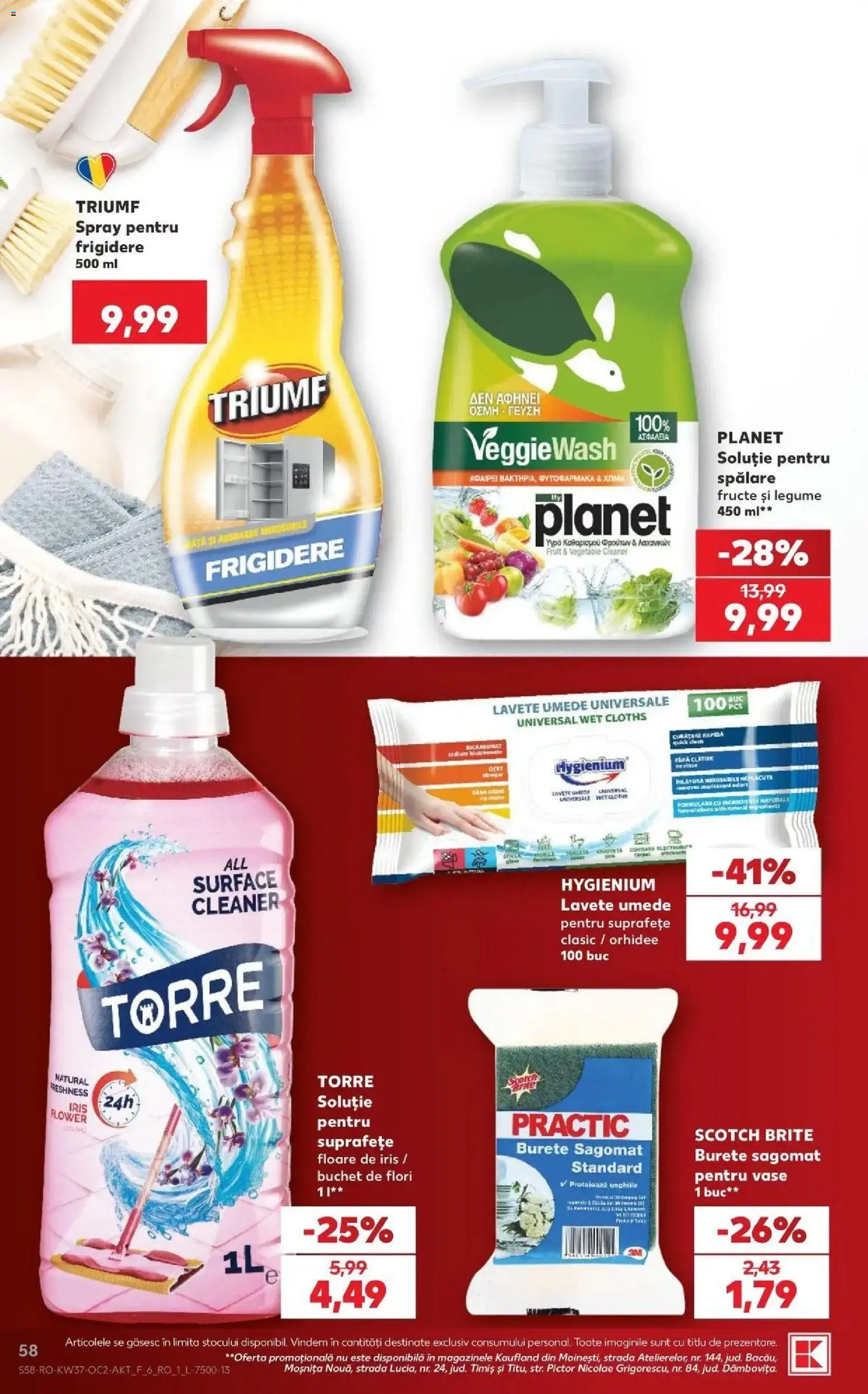 Kaufland Viseu de Sus 09.09.2026 - Revista si Oferta | Pagină: 58 | Produse: Frigidere, Vase, Lavete, Legume