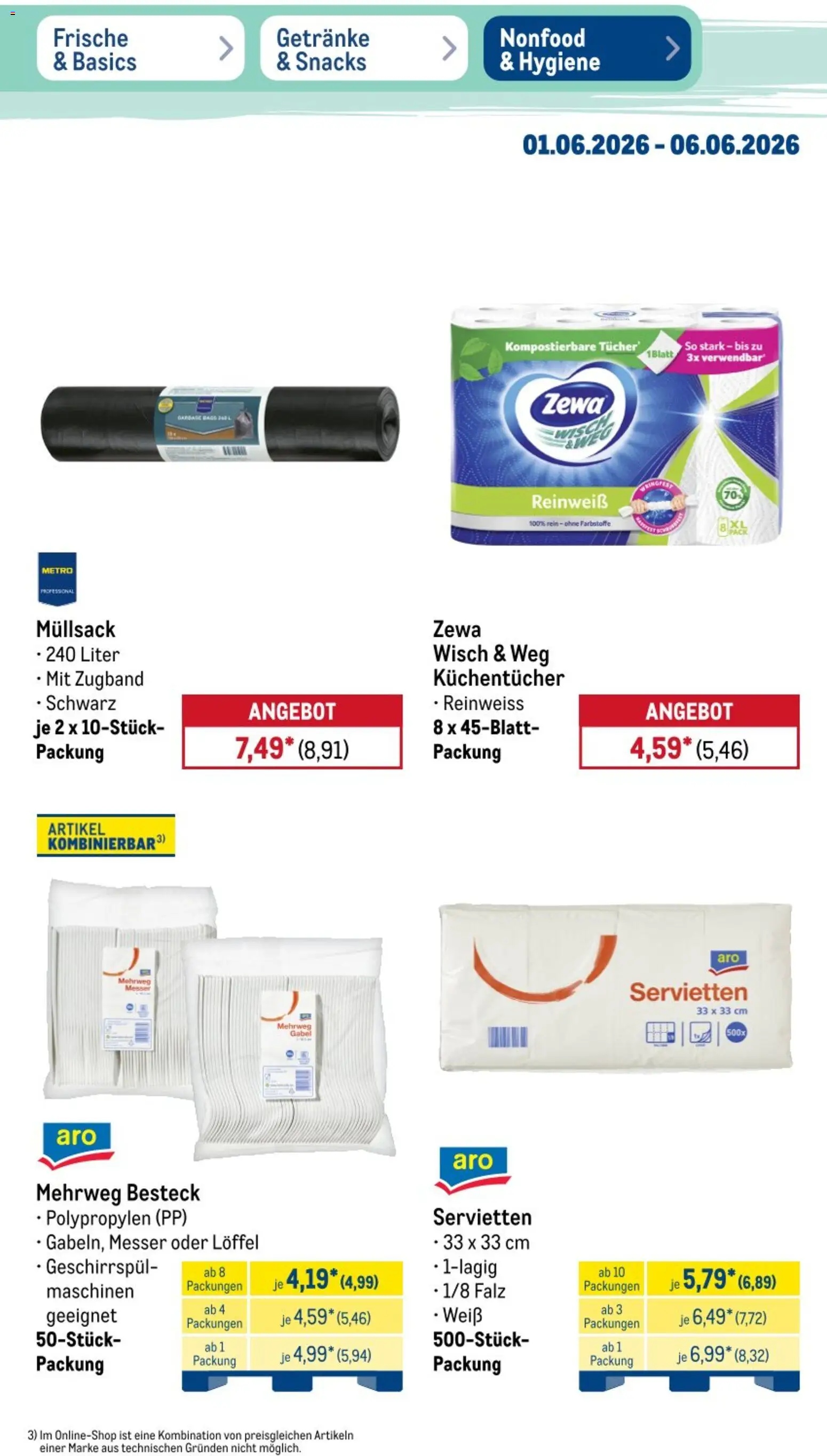 Metro NonFood-Angebote – gültig ab 01.06.2026 | Seite: 3 | Produkte: Zewa