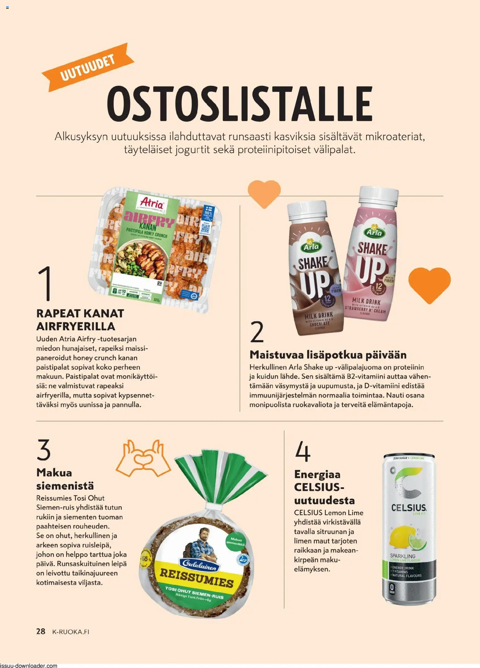 K-Citymarket - K-Ruoka – voimassa 26/08/2026 alkaen | Sivu: 28 | Tuotteet: Maissi, Leipä