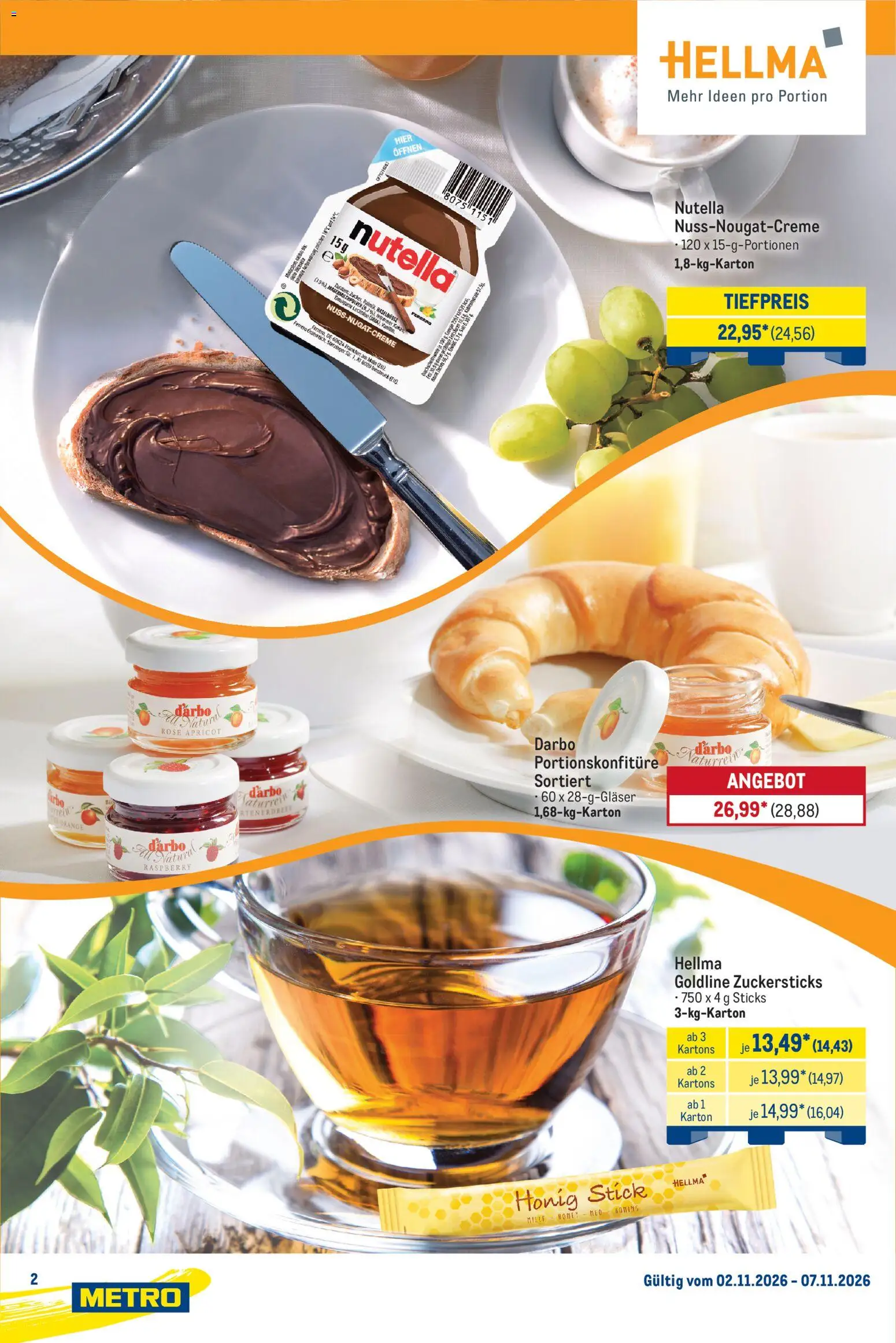 Metro Marken für Profis – gültig ab 02.11.2026 | Seite: 2 | Produkte: Nutella