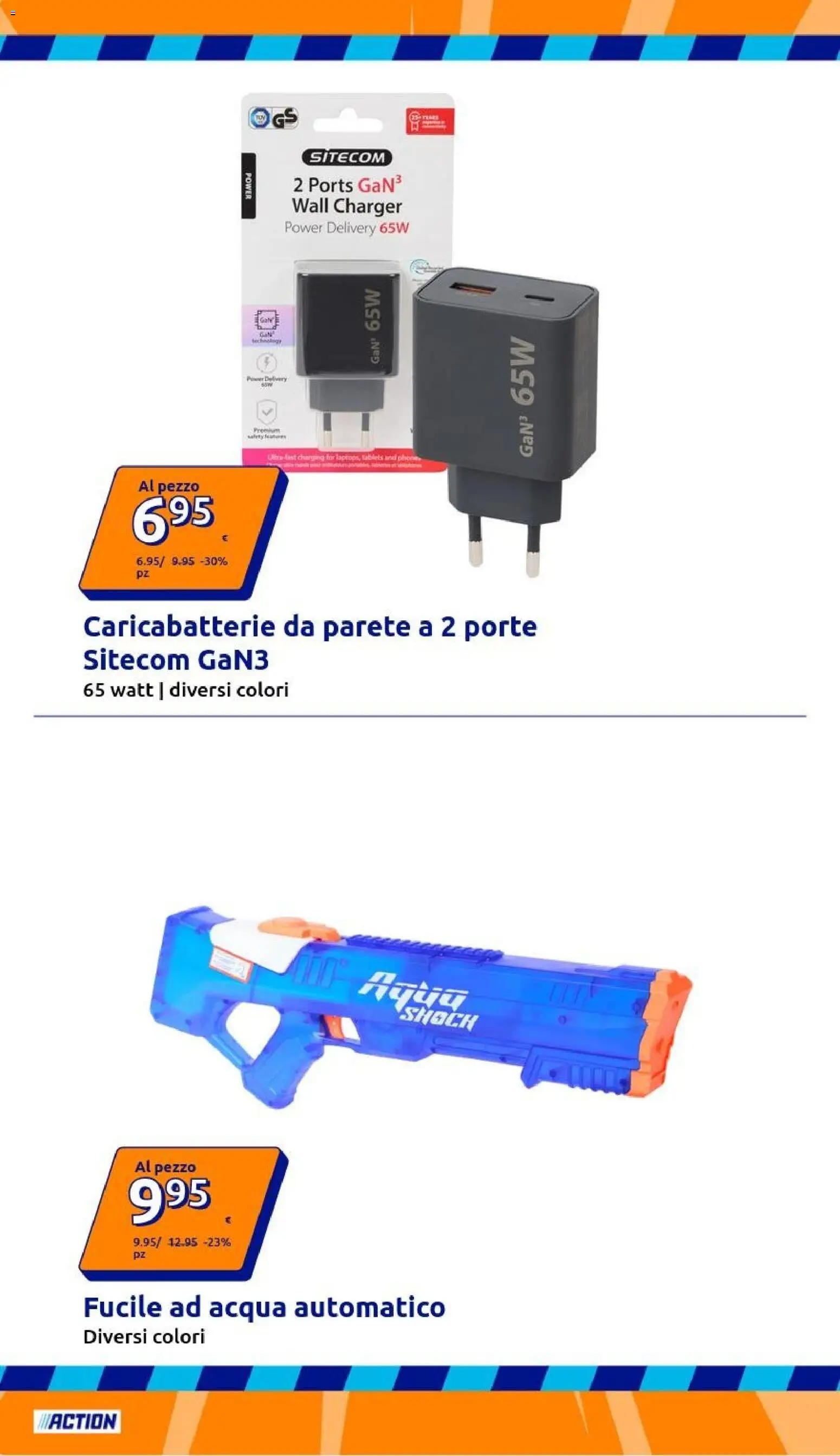 Volantino Action del 20.05.2026 | Pagina: 14 | Prodotti: Acqua, Fucile ad acqua, Caricabatterie