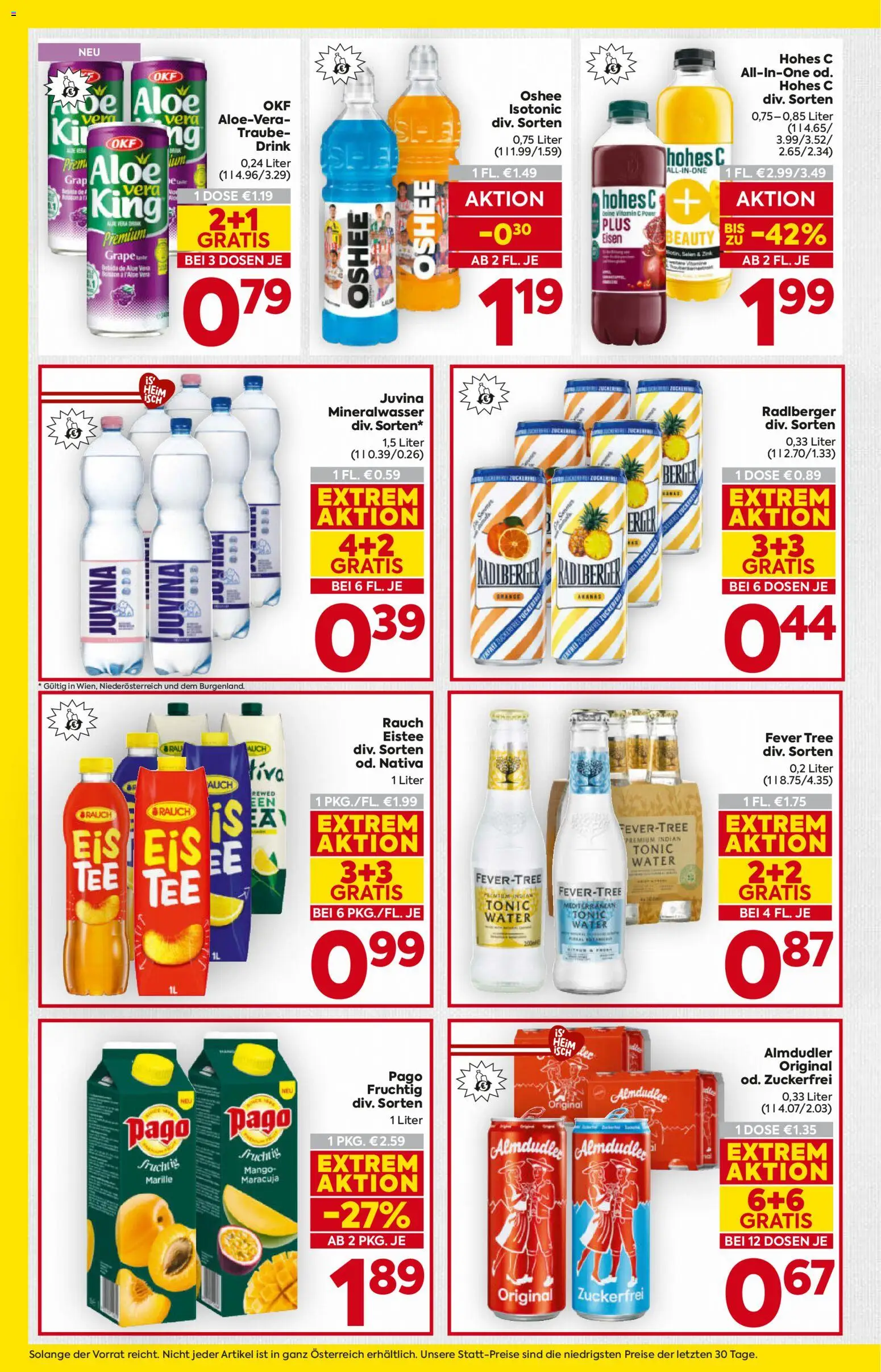 Billa AT akciós ujság - amely érvényes a következő dátumtól: 2026.07.30. | Oldal: 12 | Termékek: Hohes c, Aloe vera, Vitamin c, Mangó