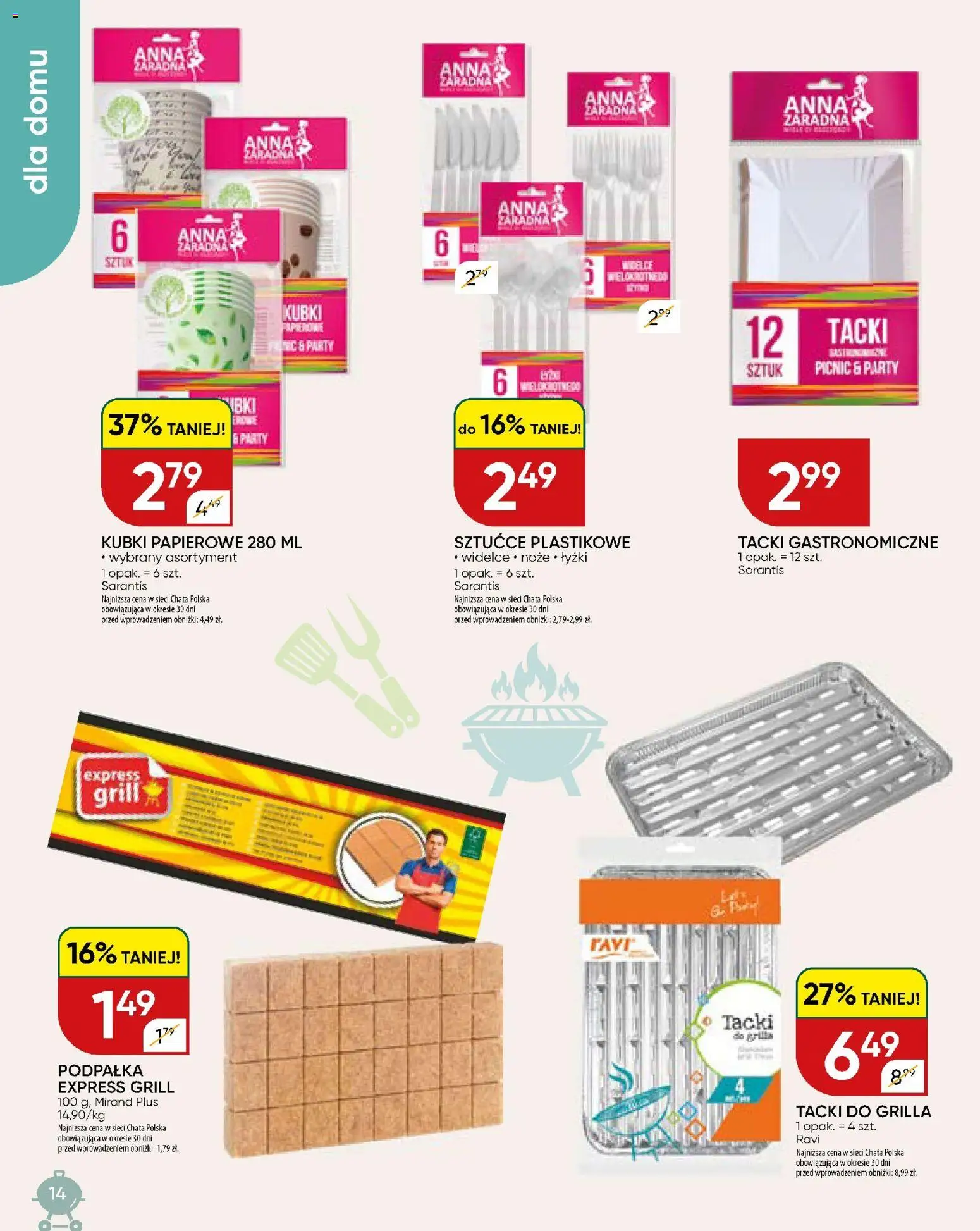 Chata Polska gazetka od 27.04.2026 | Strona: 14 | Produkty: Grill, Sztućce