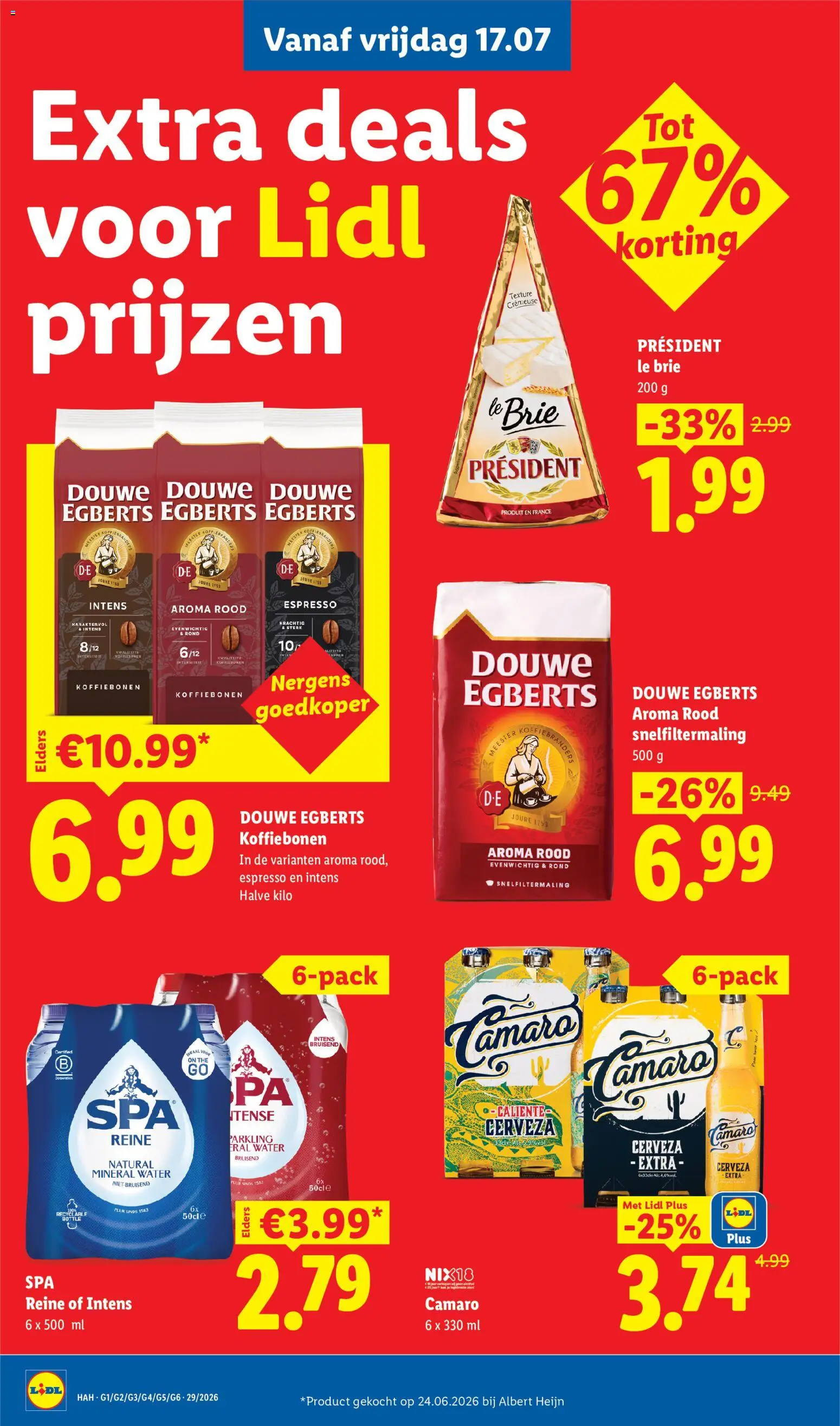 {H1} | Pagina: 23 | Producten: Koffie, Koffiebonen, Brie, Water