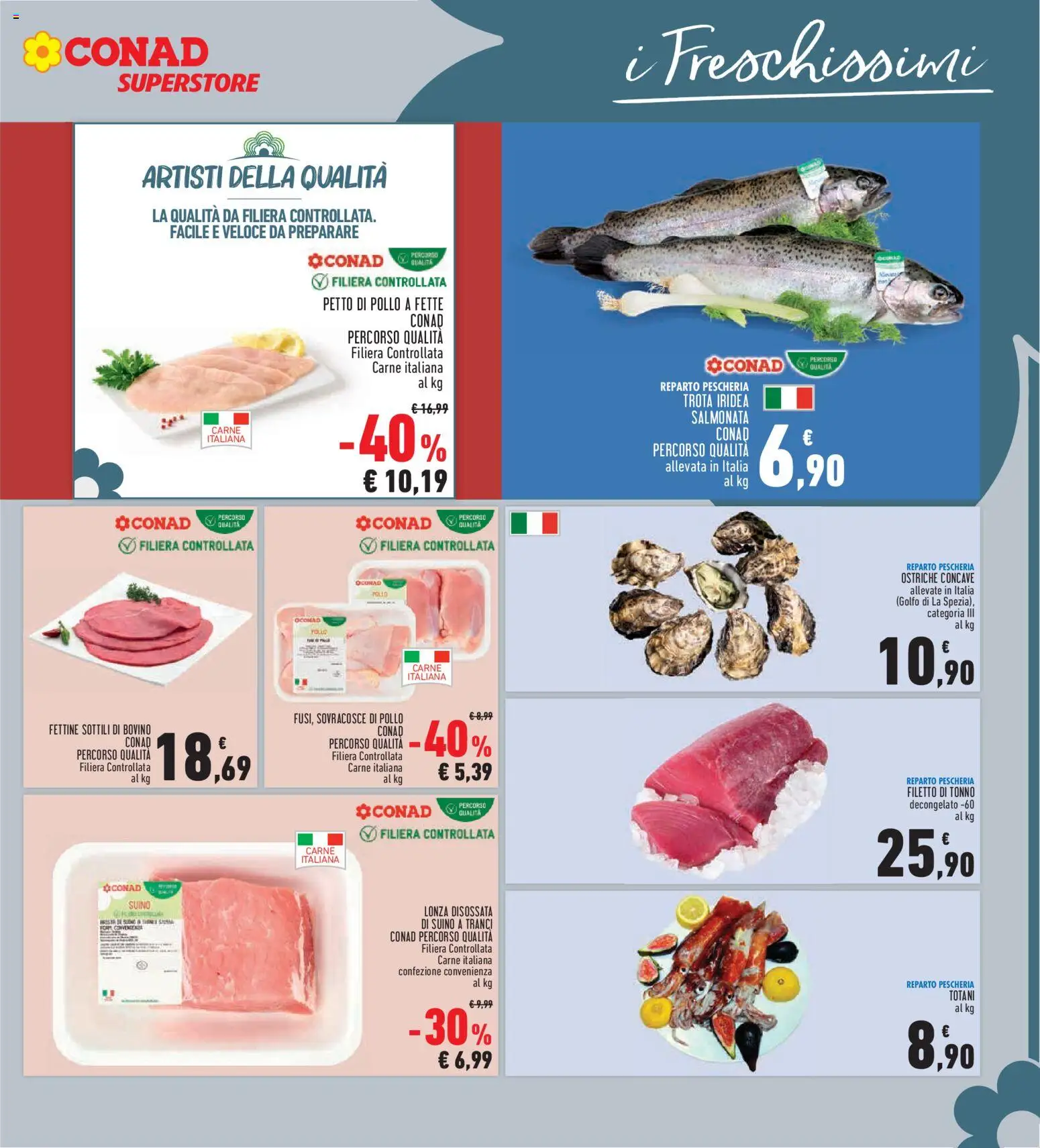 Volantino Conad del 21.05.2026 | Pagina: 7 | Prodotti: Petto di Pollo, Pollo, Trota, Suino