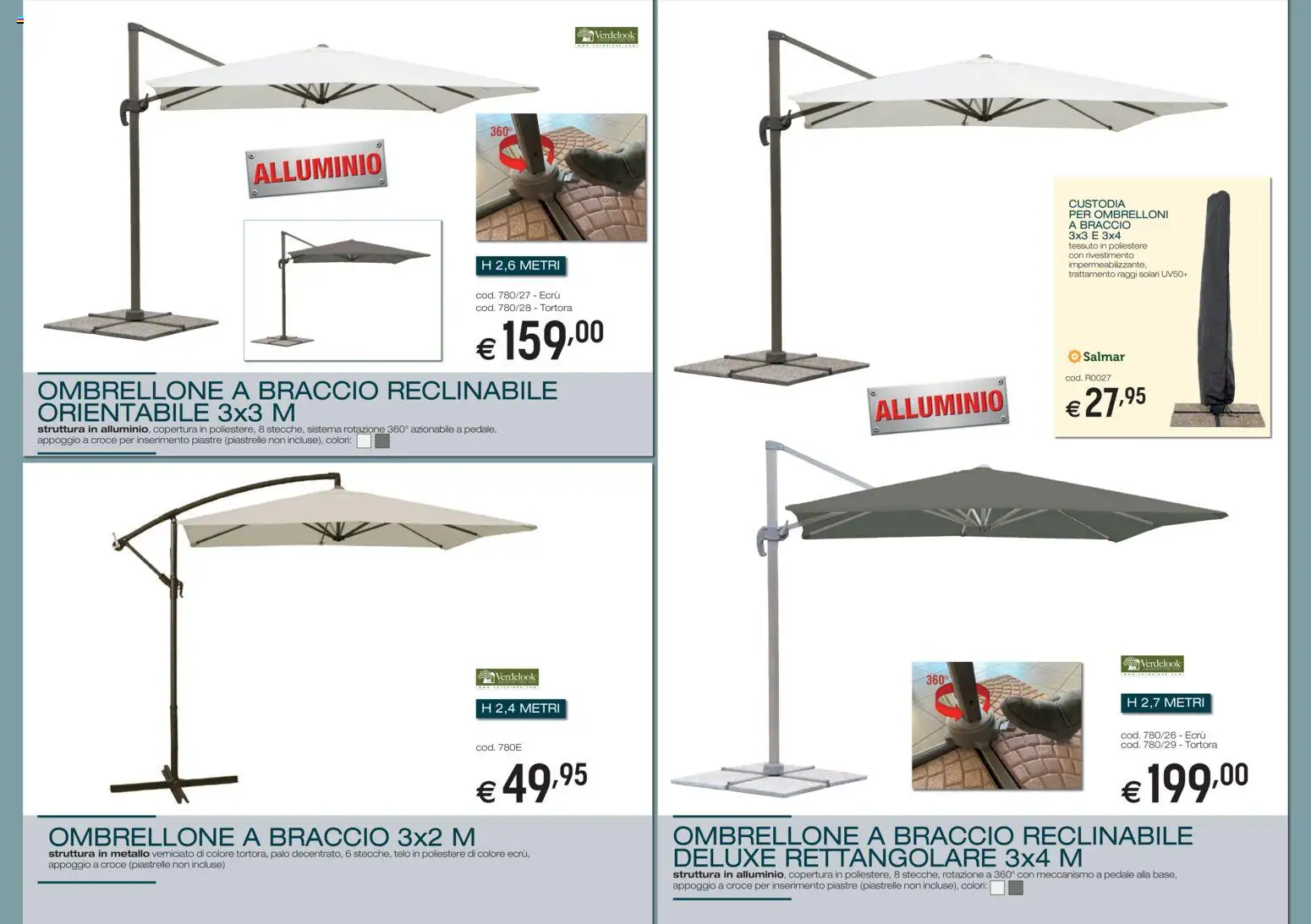Volantino Brico OK del 05/03/2026 | Pagina: 4 | Prodotti: Ombrellone, Piastrelle, Alluminio
