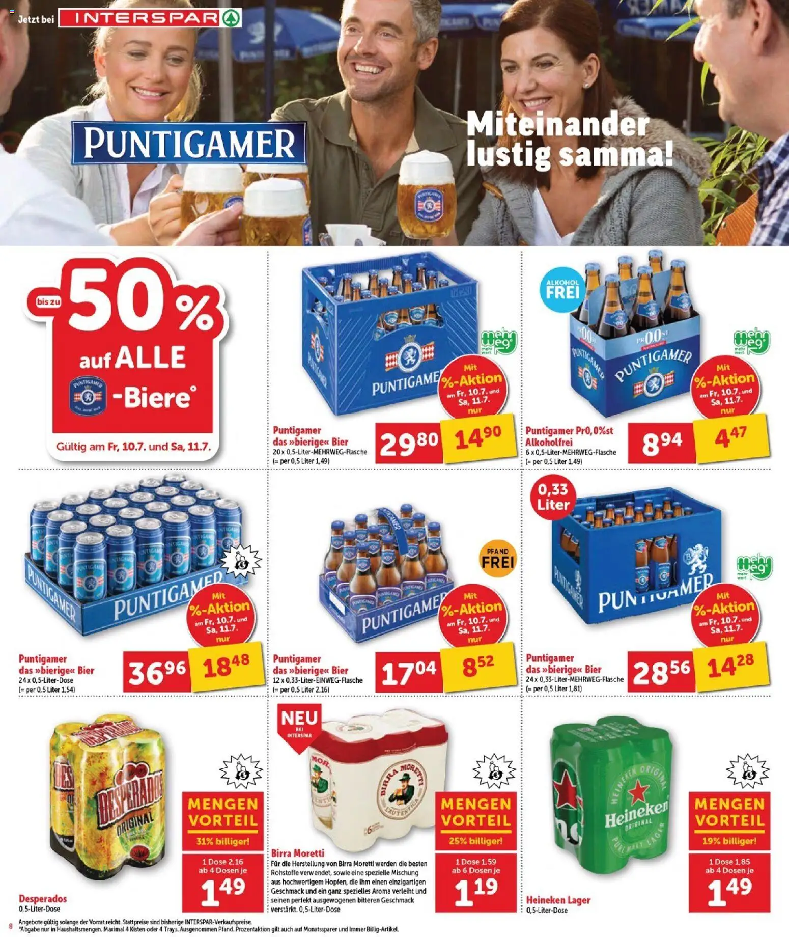 Interspar Flugblatt - Burgenland Sued gültig ab 09.07.2026 | Seite: 9 | Produkte: Bier