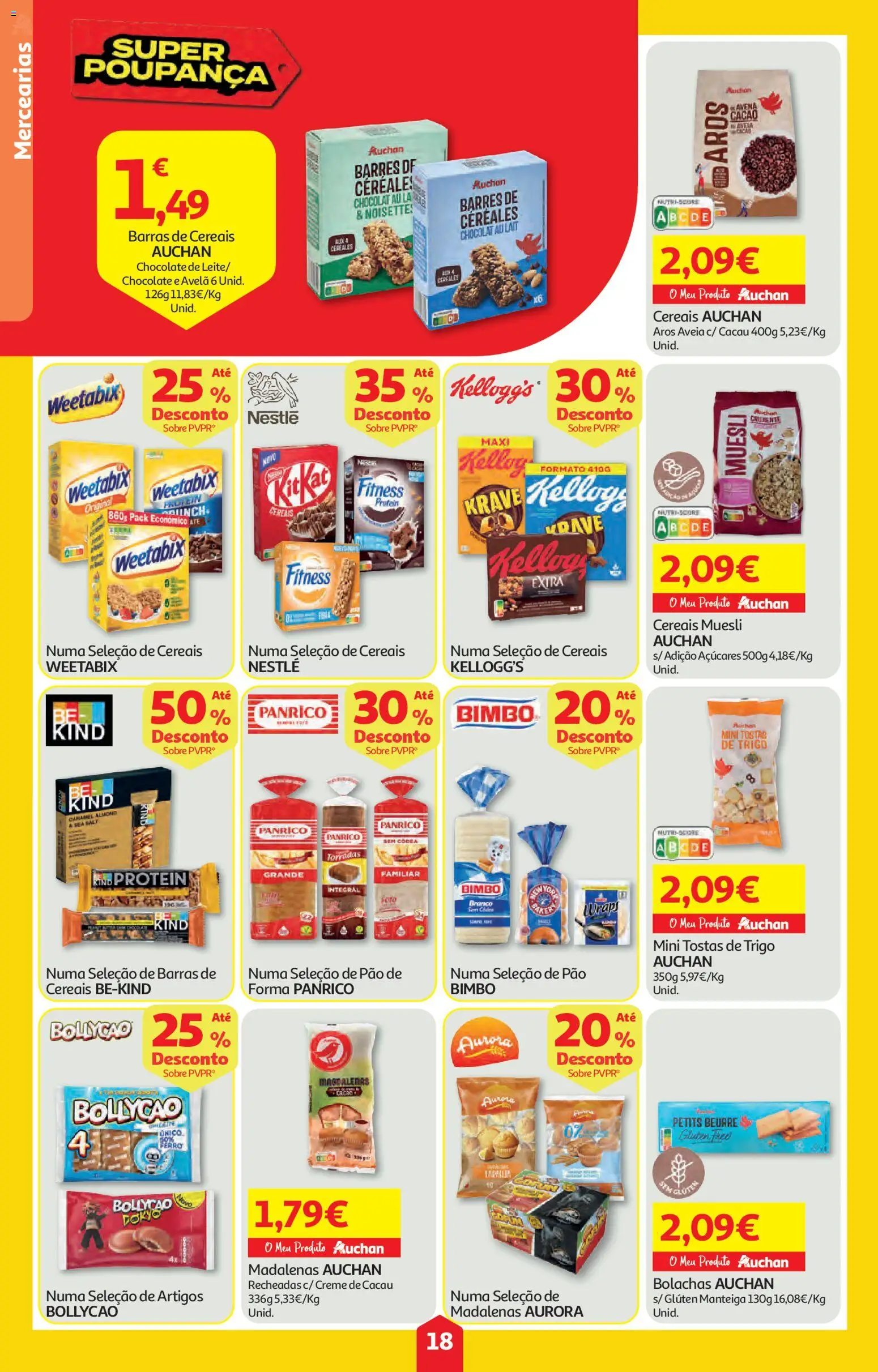 Auchan folheto │ válido de 09/07/2026 | Página: 18 | Produtos: Aveia, Ferro, Cereais, Creme