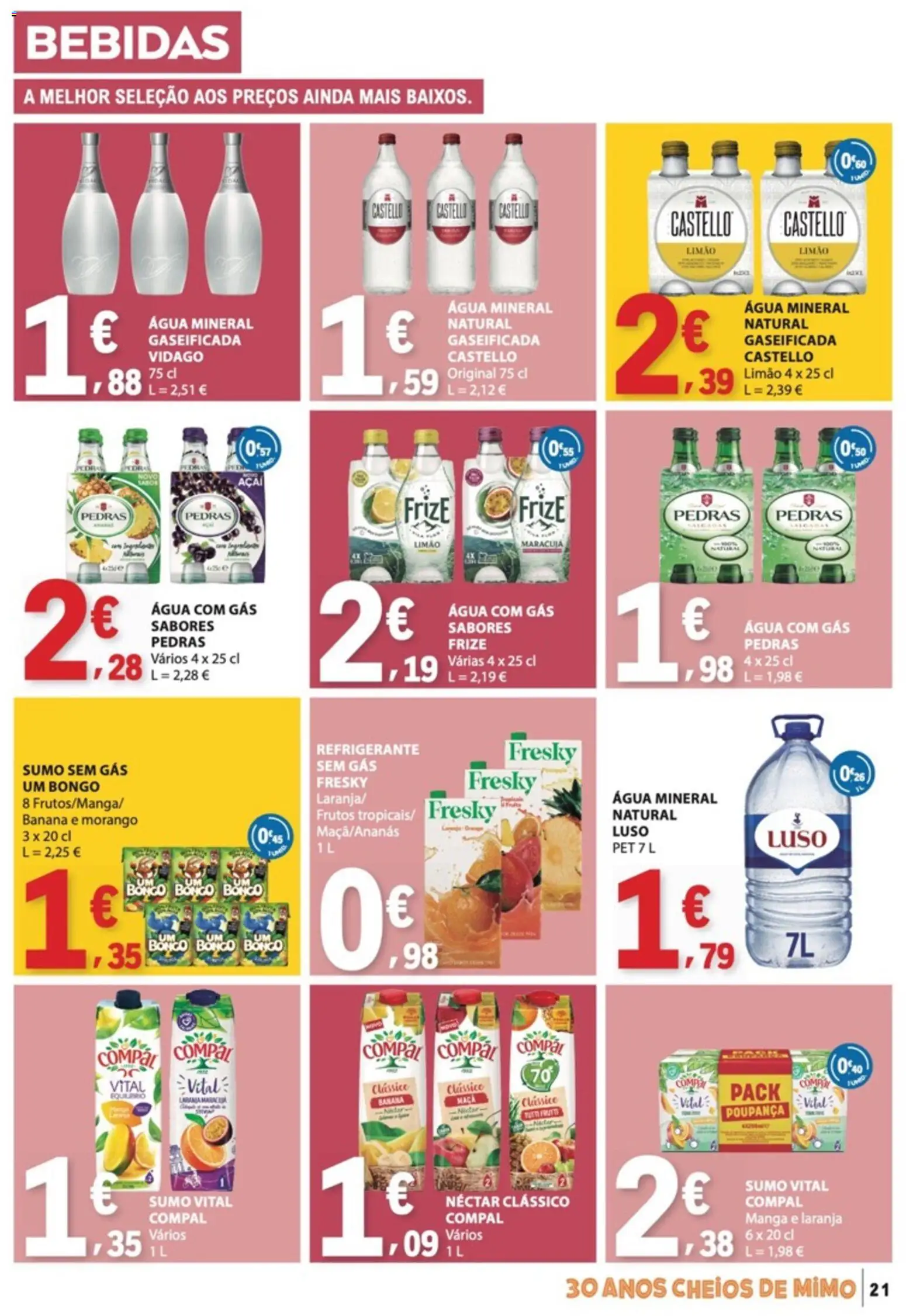 E.Leclerc folheto │ válido de 07.05.2026 | Página: 21 | Produtos: Agua, Refrigerante, Água com gás, Água mineral