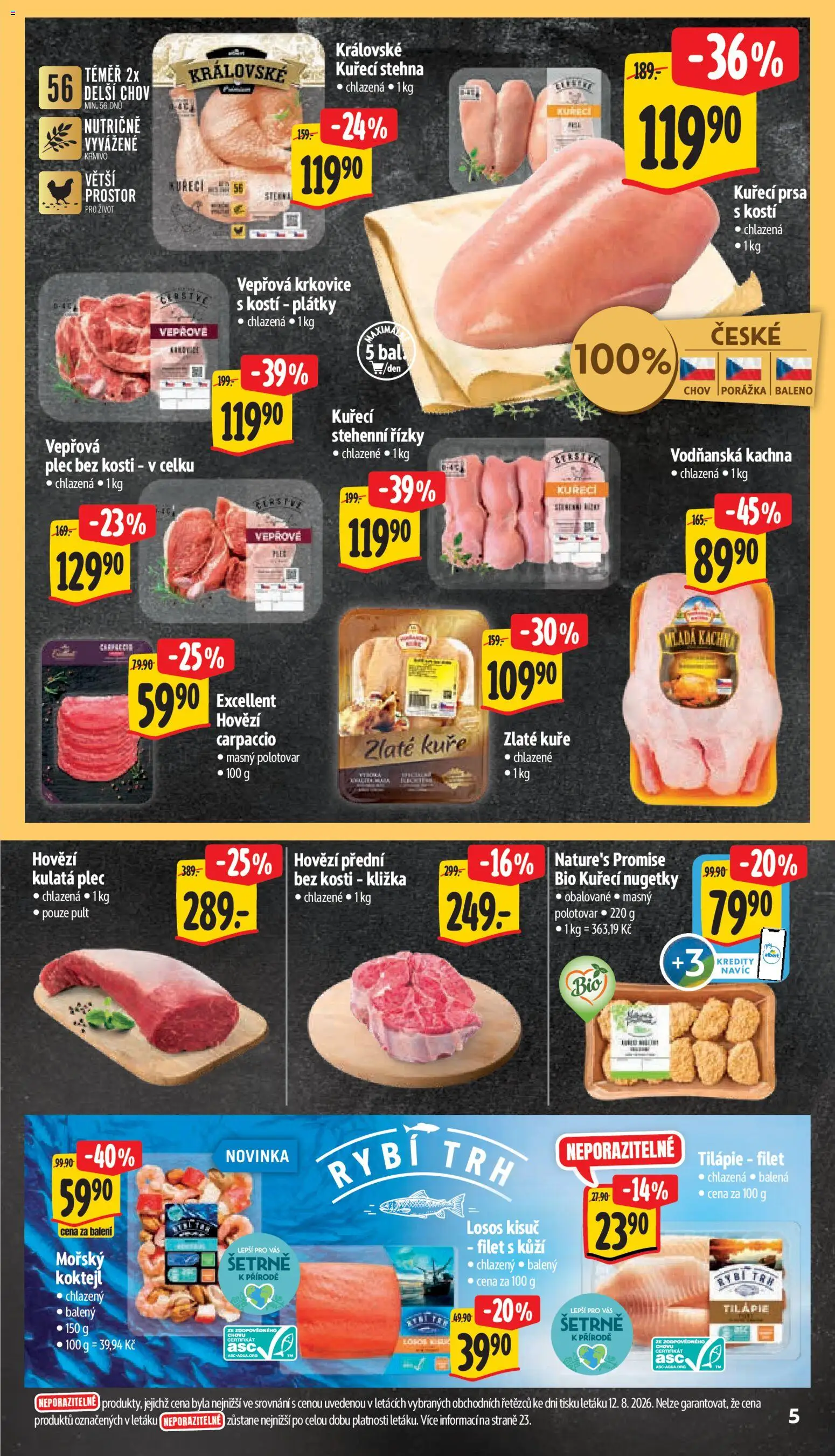 Albert leták - Hypermarket - Strakonice od 19.08.2026 | Strana: 11 | Produkty: Kližka, Kachna chlazená, Kuře, Zlaté kuře