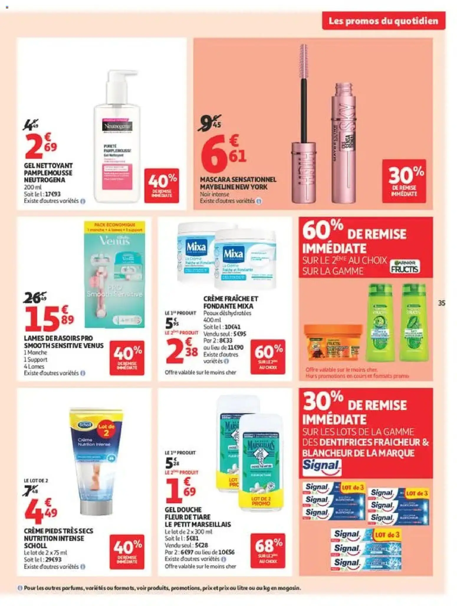 {H1} | Page: 35 | Produits: Pamplemousse, Gel nettoyant, Scholl, Crème fraiche