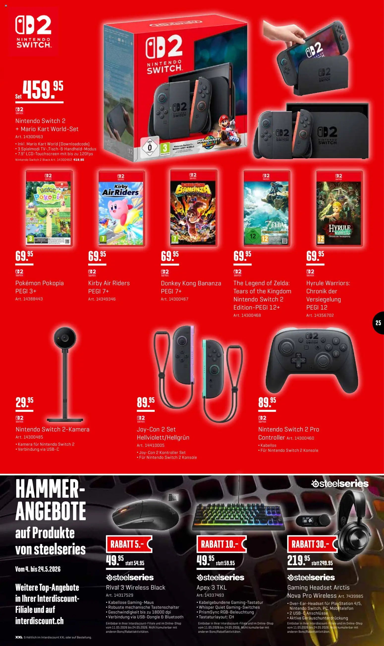 Interdiscount aktionen Wochen Knaller – gültig ab 11.05.2026 | Seite: 25 | Produkte: Headset, Kamera, Playstation