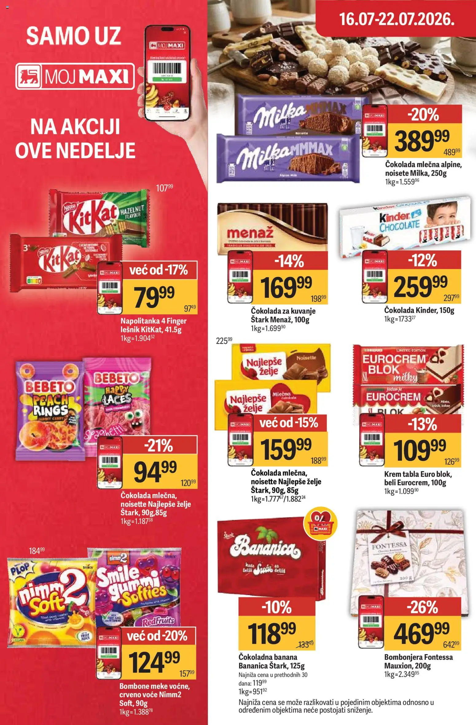 Maxi katalog - važi od 16.07.2026 | Strana: 28 | Proizvode: Bombone, Milka, Čokolada za kuvanje, Čokolada