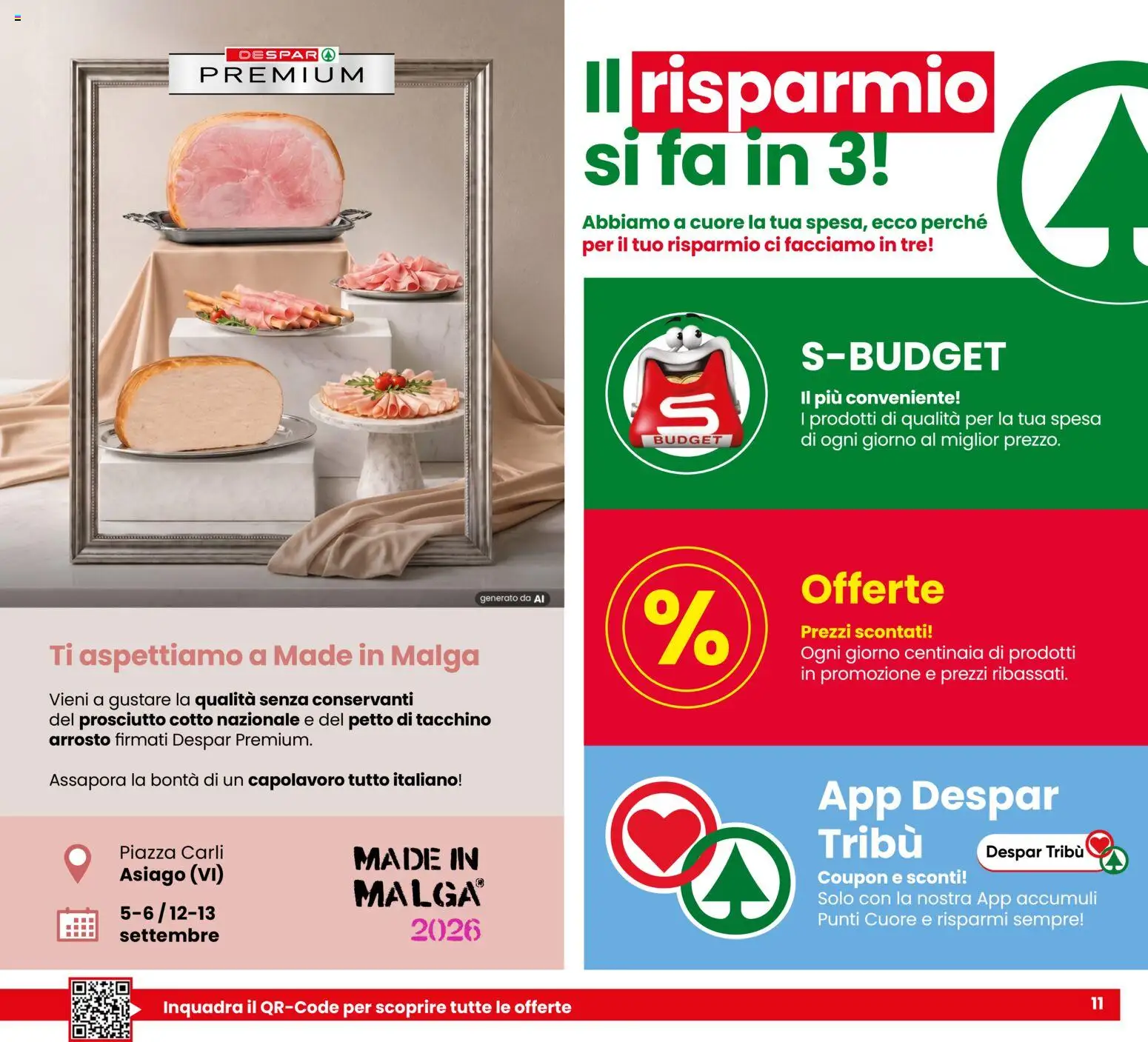 Volantino Eurospar del 20/08/2026 | Pagina: 11 | Prodotti: Arrosto, Prosciutto Cotto, Tacchino, Petto di tacchino