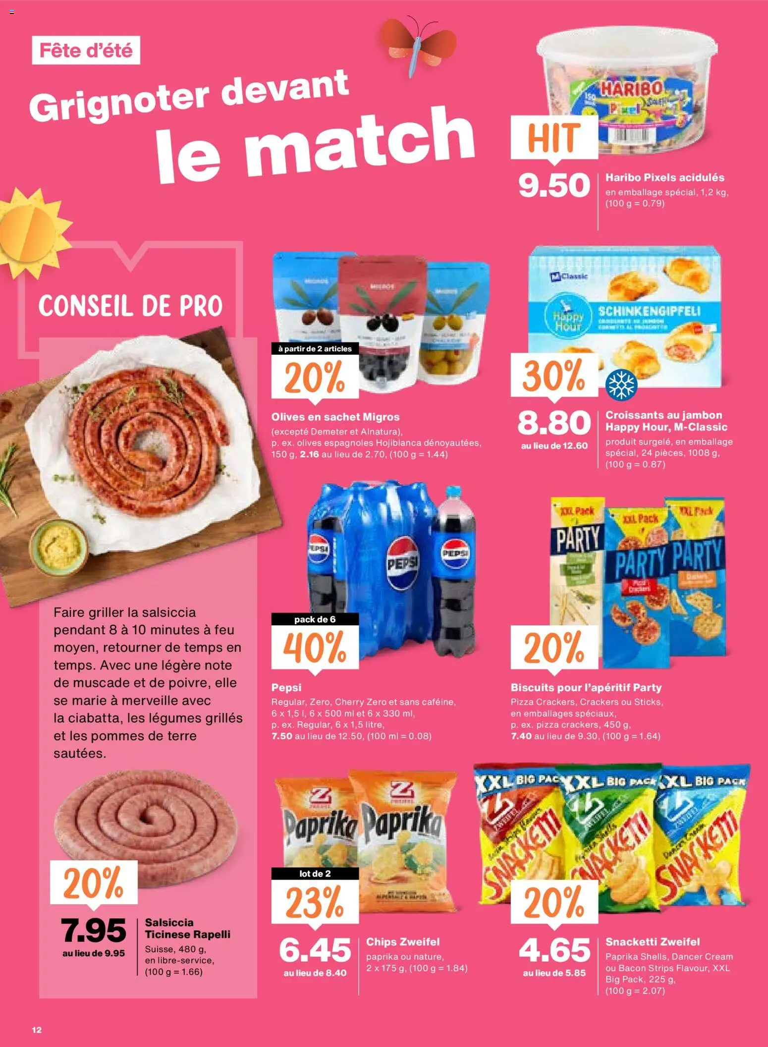 Migros aktionen FR – gültig ab 18.06.2026 | Seite: 12 | Produkte: Ridge, Pizza, Chips, Griller