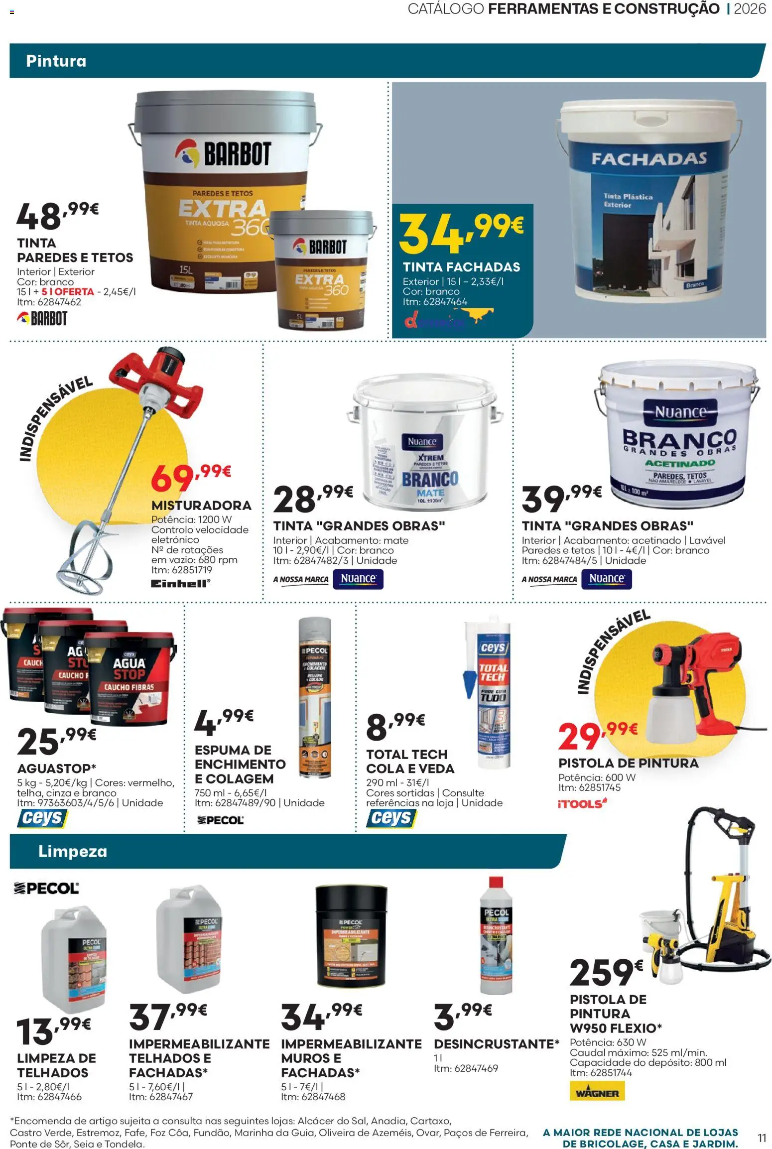 BricoMarché Folheto 10 - Catálogo Ferramentas e Construção │ válido de 16/07/2026 | Página: 11 | Produtos: Agua, Pistola de pintura, Tinta, Ferramentas