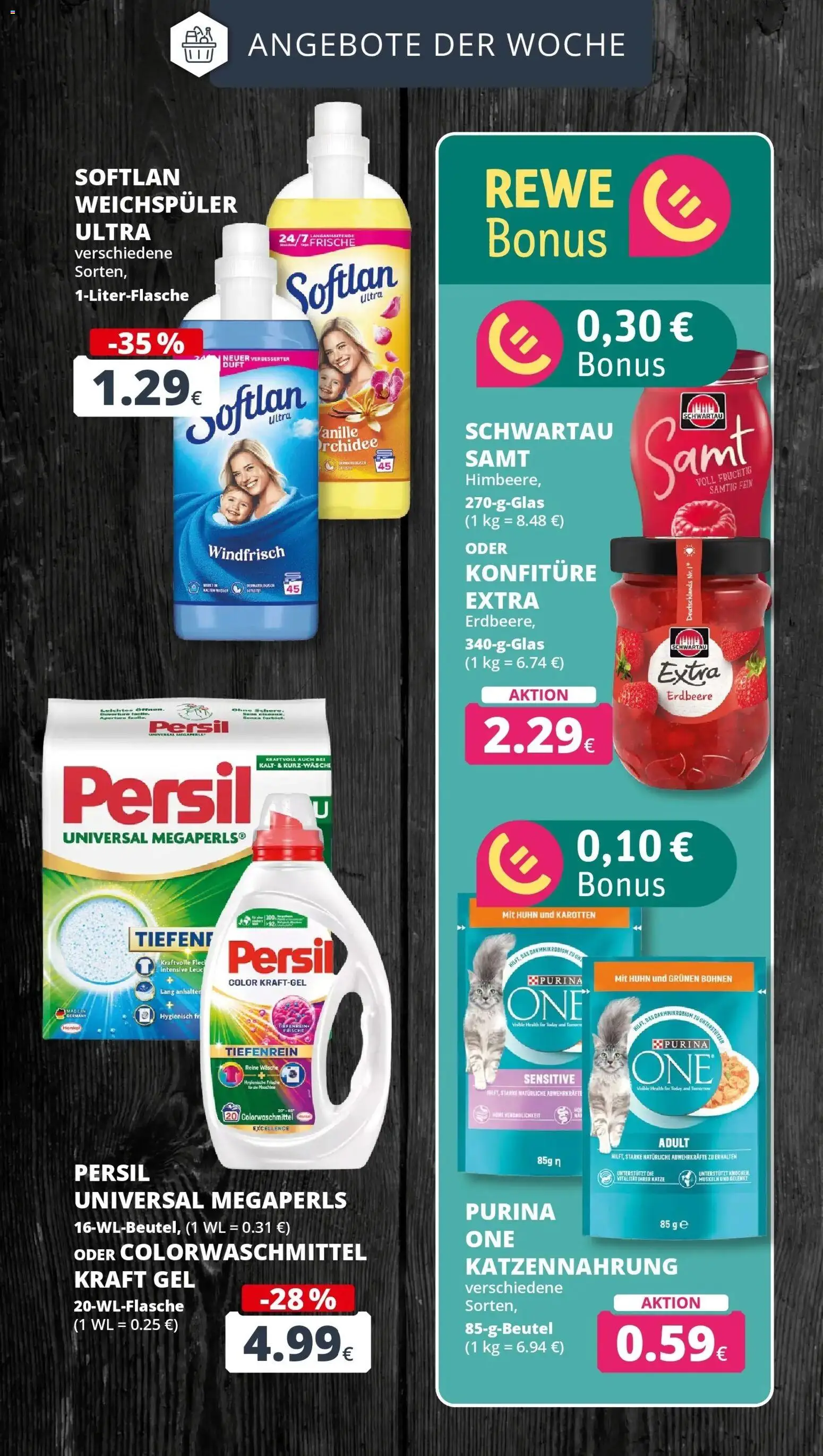 REWE Prospekt ab 07.09.2026 zum Blättern » Angebote | Seite: 9 | Produkte: Schwartau samt, Duft, Wasser, Weichspüler