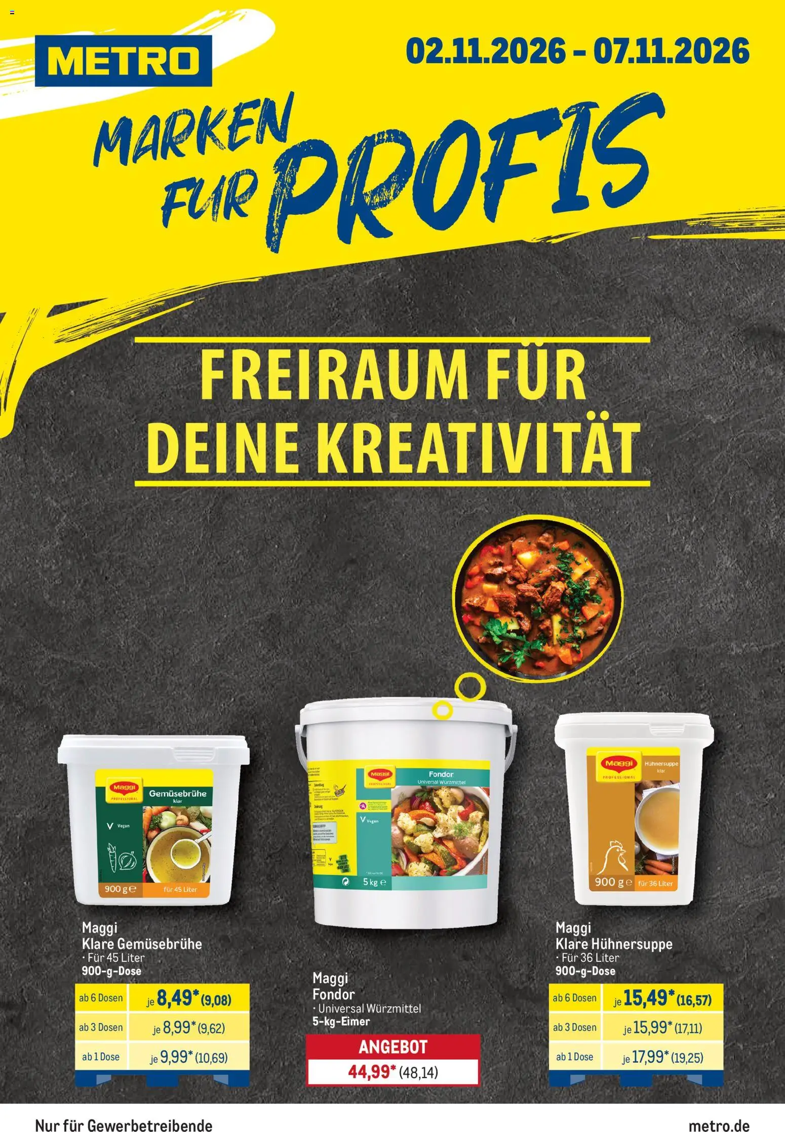 Metro Marken für Profis – gültig ab 02.11.2026 | Seite: 1 | Produkte: Maggi