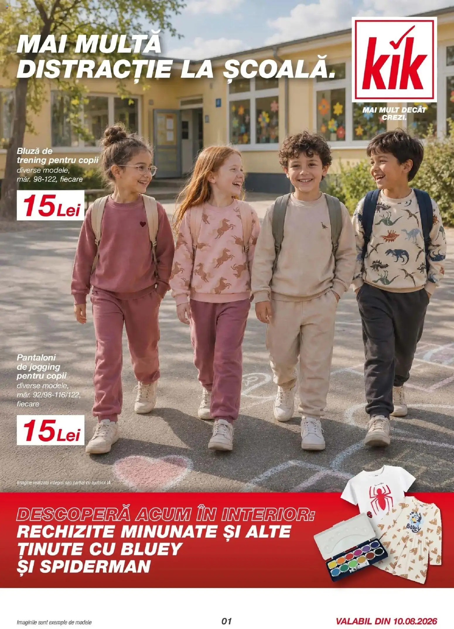 Kik catalog 10.08.2026 - Online magazin Romania | Pagină: 1 | Produse: Trening, Bluză, Pantaloni