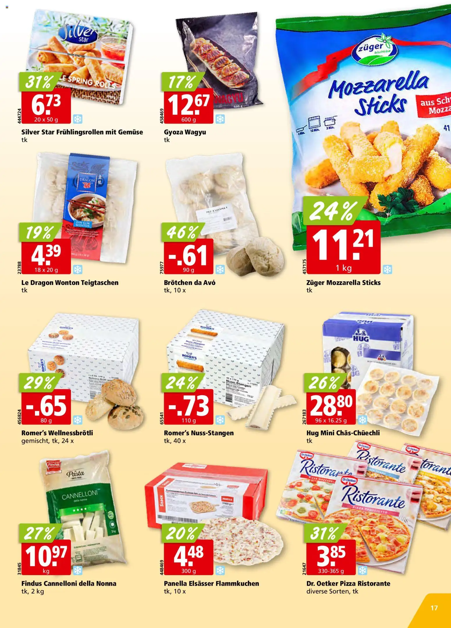 Aligro aktionen Schlieren, Gossau SG, Frauenfeld, Rapperswil-Jona, Sargans, Bern – gültig ab 26.10.2026 | Seite: 17 | Produkte: Pizza, Gemüse, Pasta