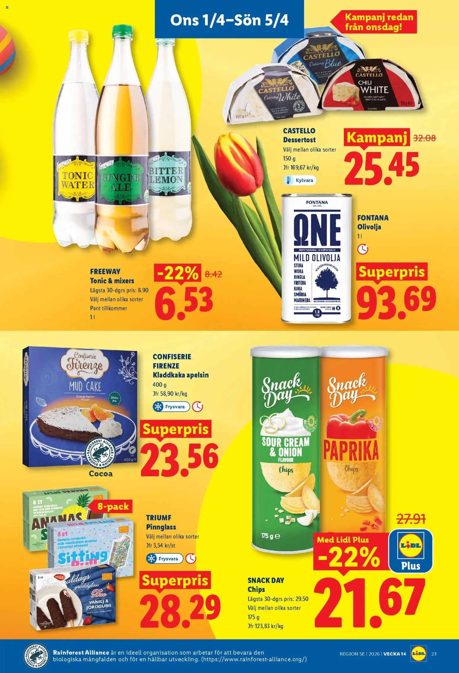Lidl reklamblad aktuell från 01/04/2026 | Sida: 27 | Produkter: Kladdkaka, Olivolja, Chili flakes, Chili