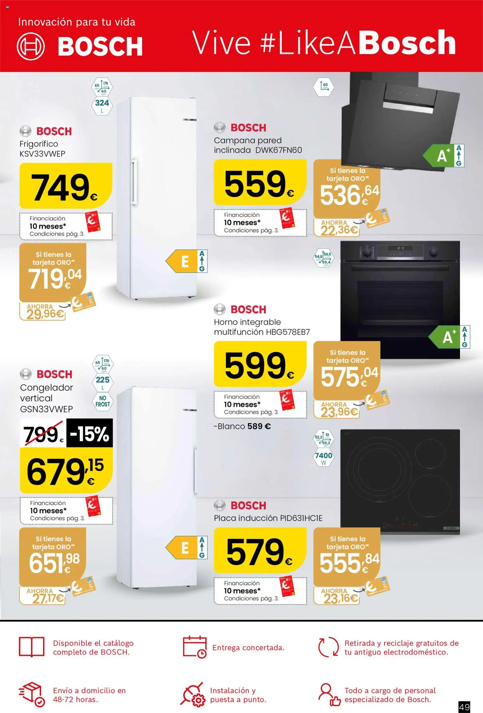 Eroski Oh! OFERTA Málaga │ válido desde el 11.06.2026 | Página: 49 | Productos: Congelador, Horno