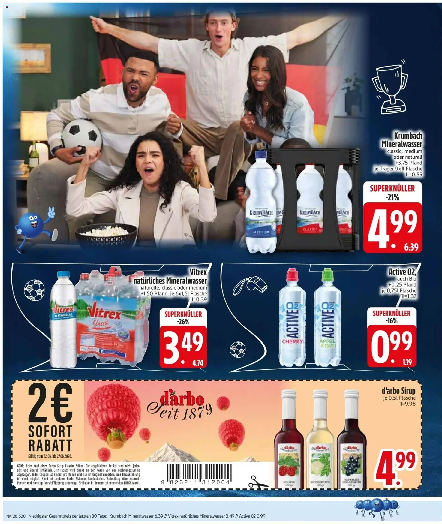 Edeka prospekt Marktl – gültig ab 21.06.2026 | Seite: 24 | Produkte: Äpfel, Sirup, Mineralwasser