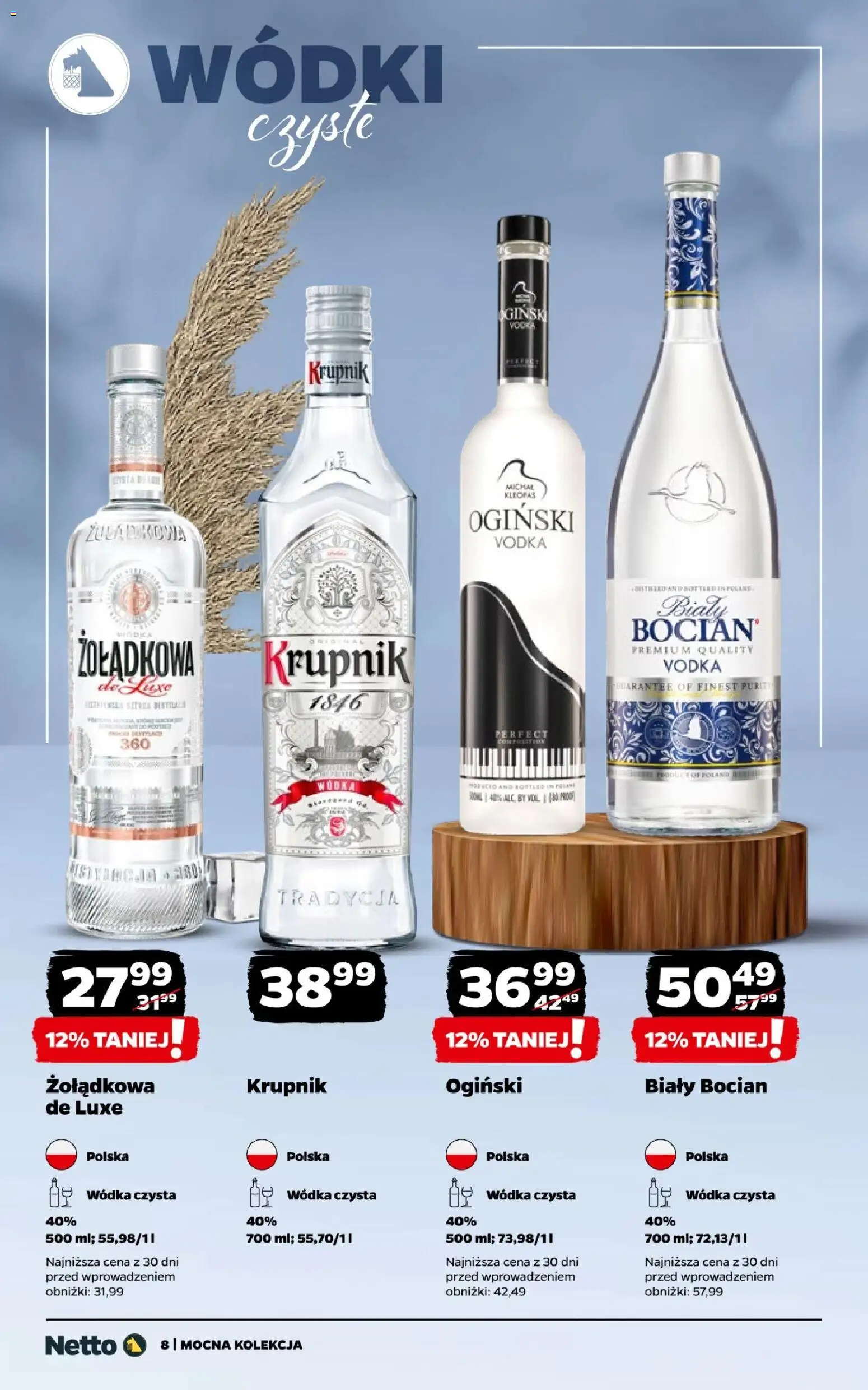 Netto gazetka - Mocne alkohole od 28.09.2026 | Strona: 8 | Produkty: Ogiński, Krupnik, Vodka, Wódka