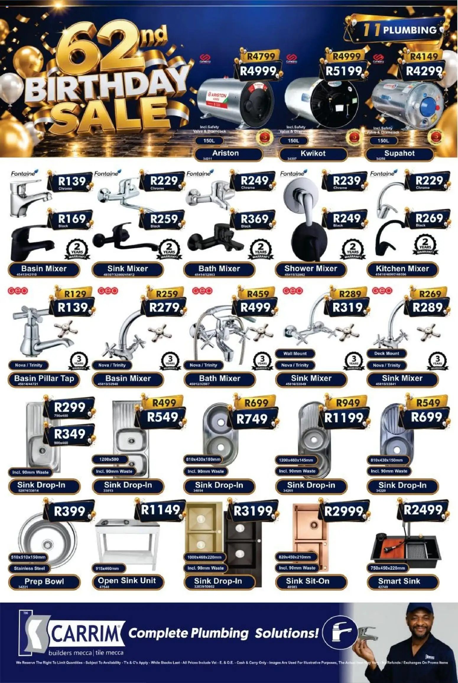 New K. Carrim catalogue – valid from 25/09/2026 | Page: 11 | Products: Bowl, Shower, Valve, Basin