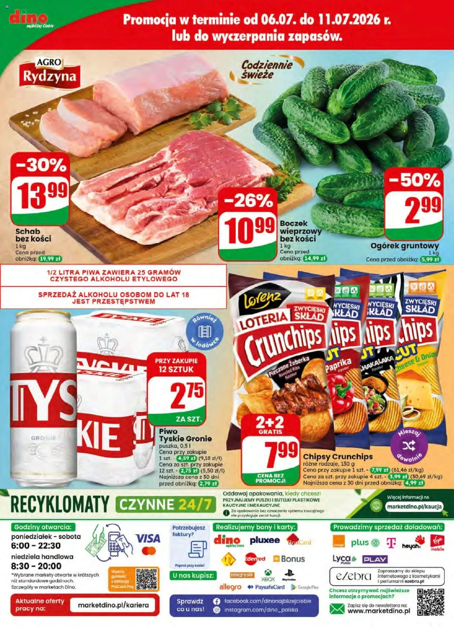 Dino gazetka od 08.07.2026 | Strona: 76 | Produkty: Schab, Xbox, Tyskie, Piwo