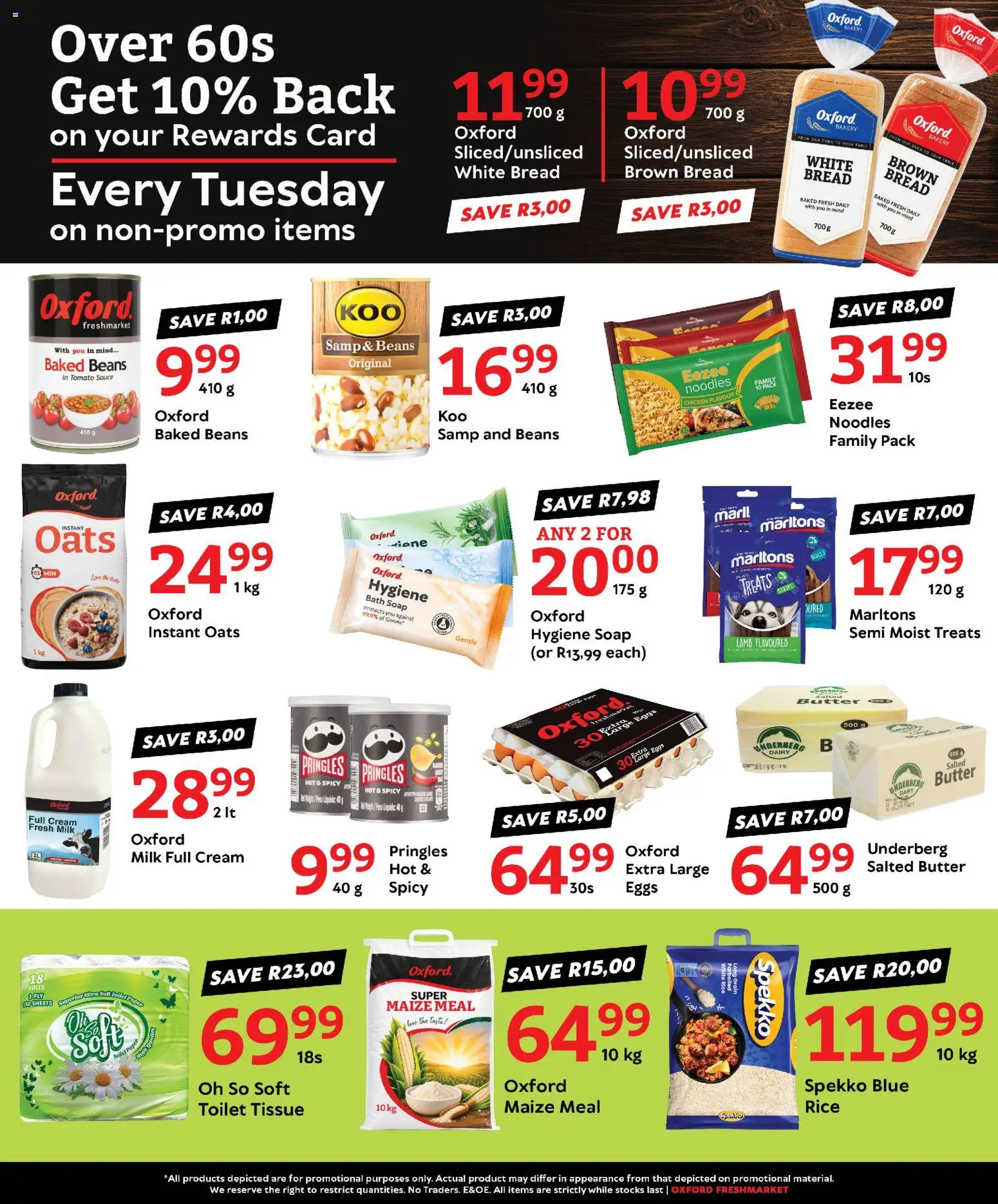 New Oxford Freshmarket catalogue – valid from 18/08/2026 | Page: 3 | Products: Baked beans, Butter, Cream, Toilet paper