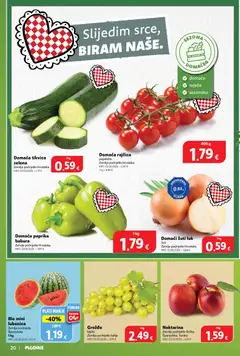 Grožđe, bijelo, Zemlja podrijetla Italija, MPC 02.05.2025. = 3,99 € - Pregled kataloga iz trgovine Plodine, vrijedi od 01.07.2026 | Stranica: 20