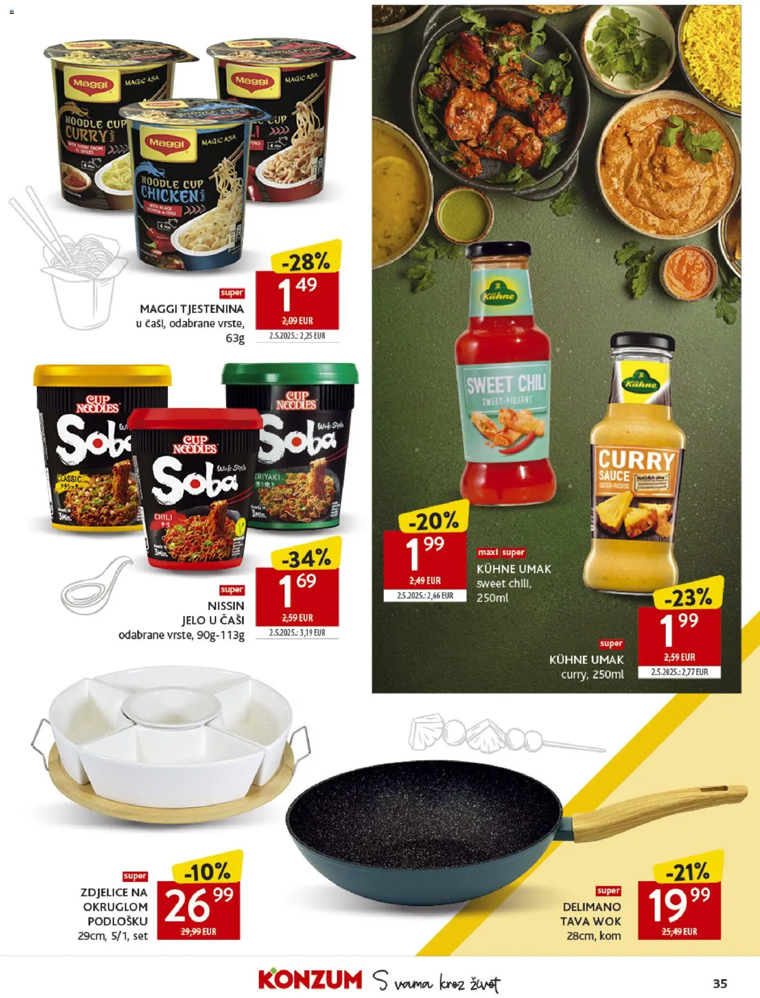 Konzum katalog | vrijedi od 14.10.2026 | Stranica: 35 | Proizvodi: Tjestenina, Noodle, Umak, Delimano