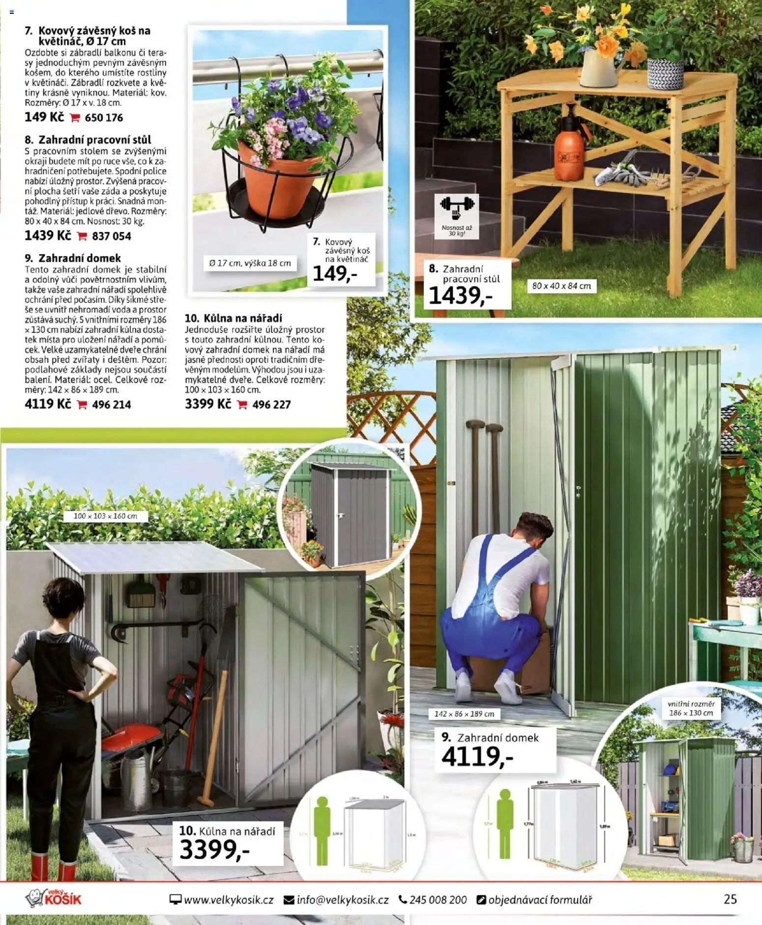Velký Košík katalog květen 2026 od 01.05.2026 | Strana: 25 | Produkty: Zábradlí, Pracovní stůl, Stůl, Police