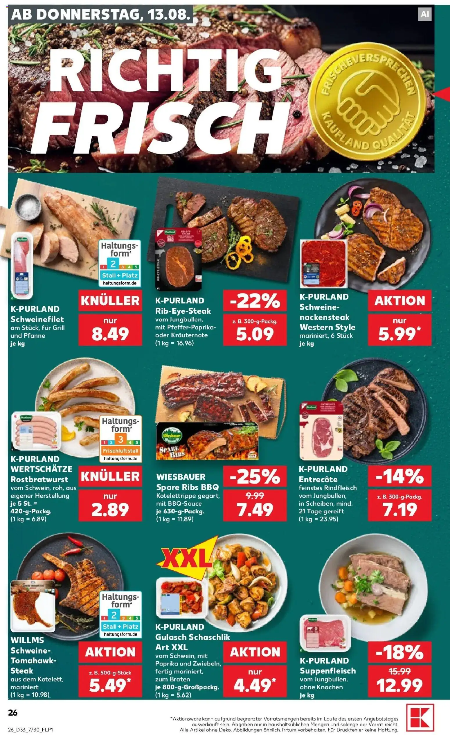 Prospekt Kaufland ab 10.08.2026 » Angebote Online zum Blättern | Seite: 35 | Produkte: Grill, Schweinefilet, Paprika, Gulasch