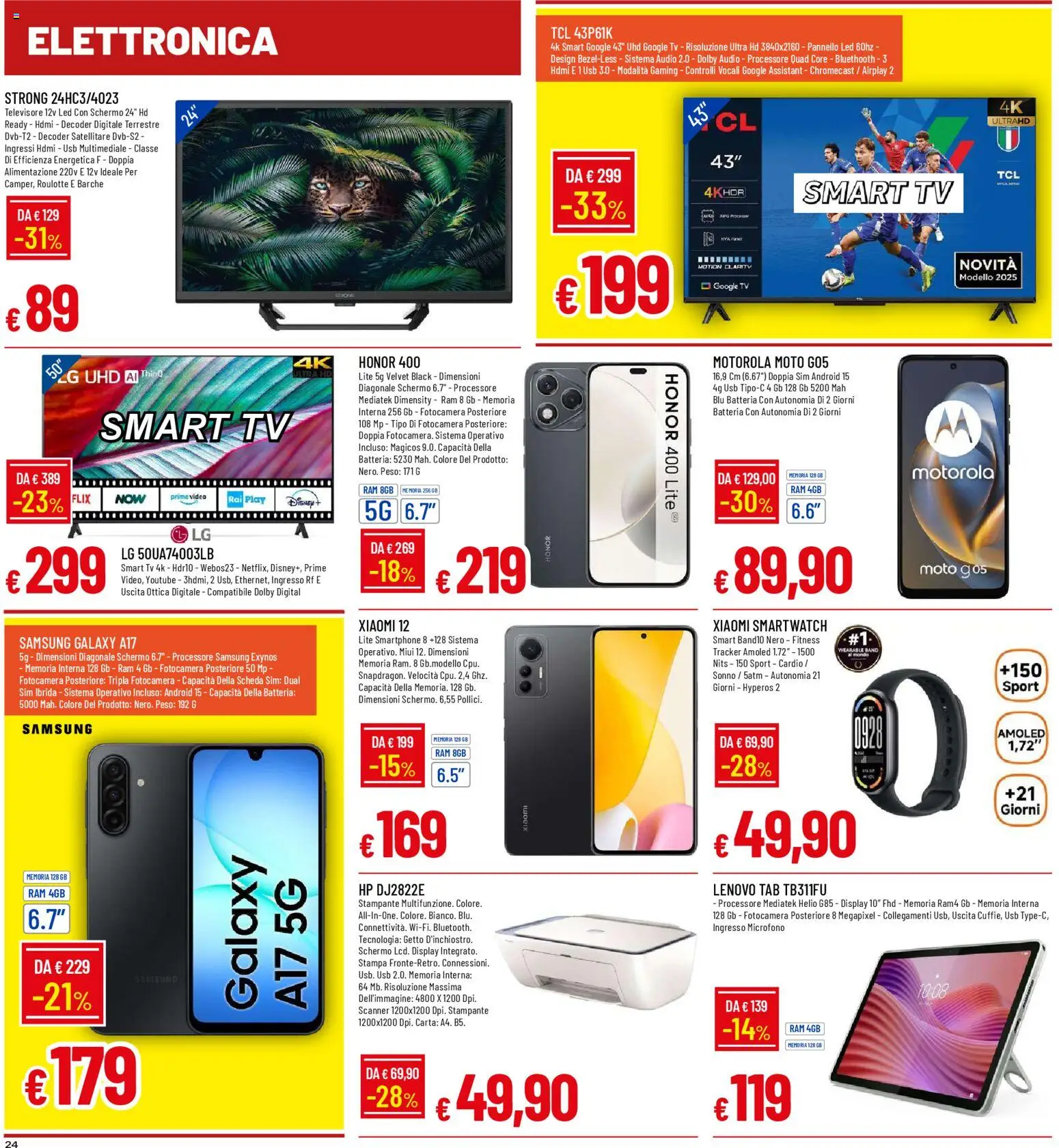 Volantino Galassia del 09.04.2026 | Pagina: 24 | Prodotti: Xiaomi, Samsung Galaxy, smart TV, Batteria
