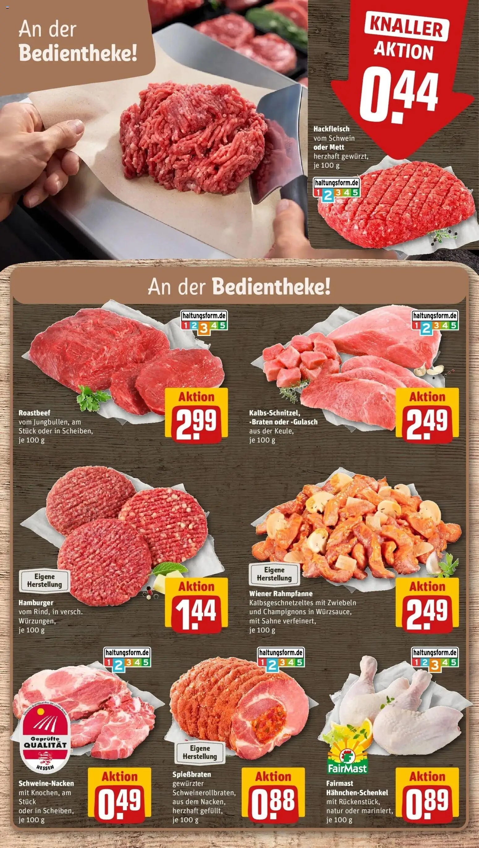 REWE Prospekt ab 07.09.2026 zum Blättern » Angebote | Seite: 8 | Produkte: Hahnchenschenkel, Champignons, Sahne, Hackfleisch