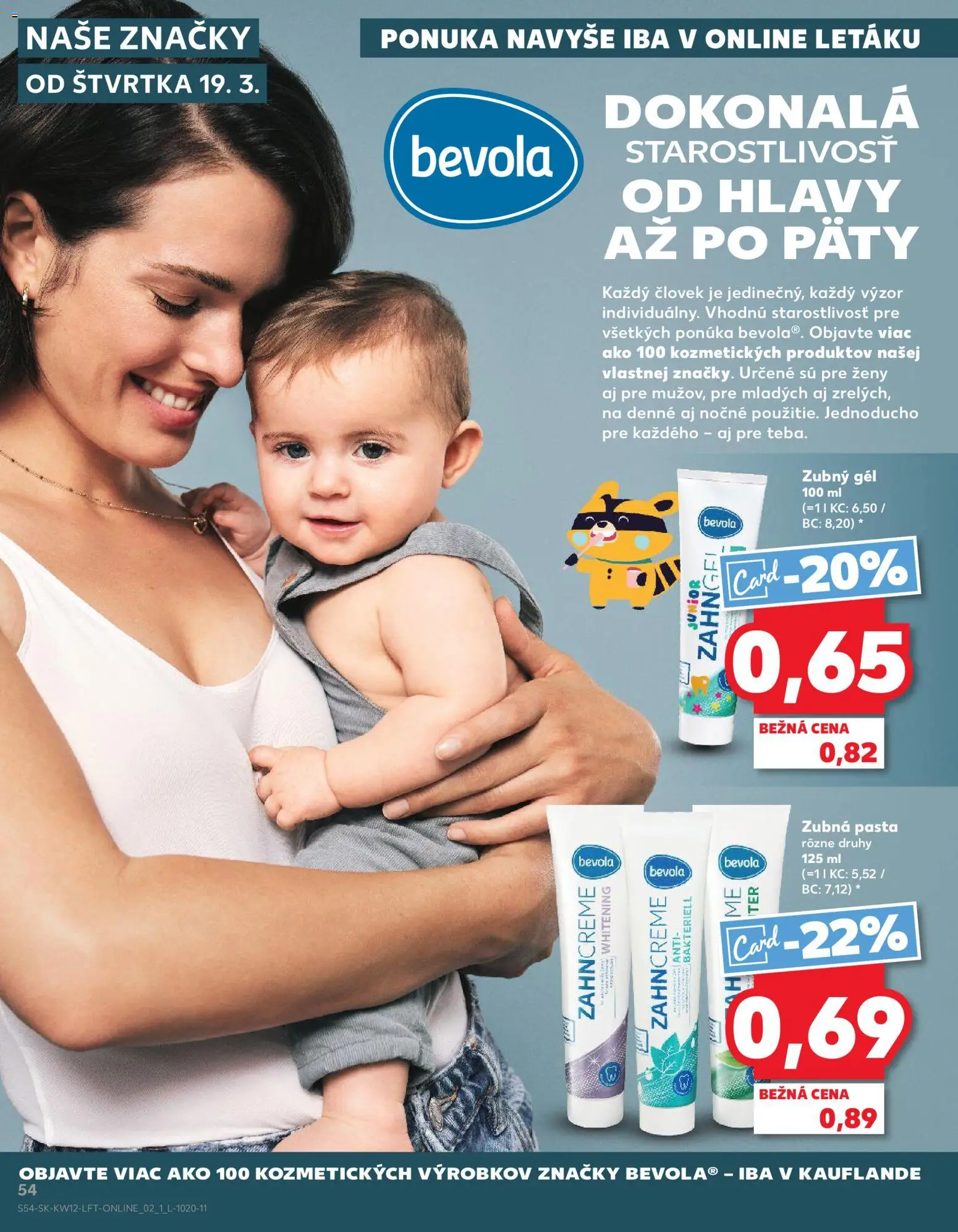 Nové Kaufland akcie – leták je platný od 19.03.2026 | Strana: 54 | Produkty: Zubná pasta