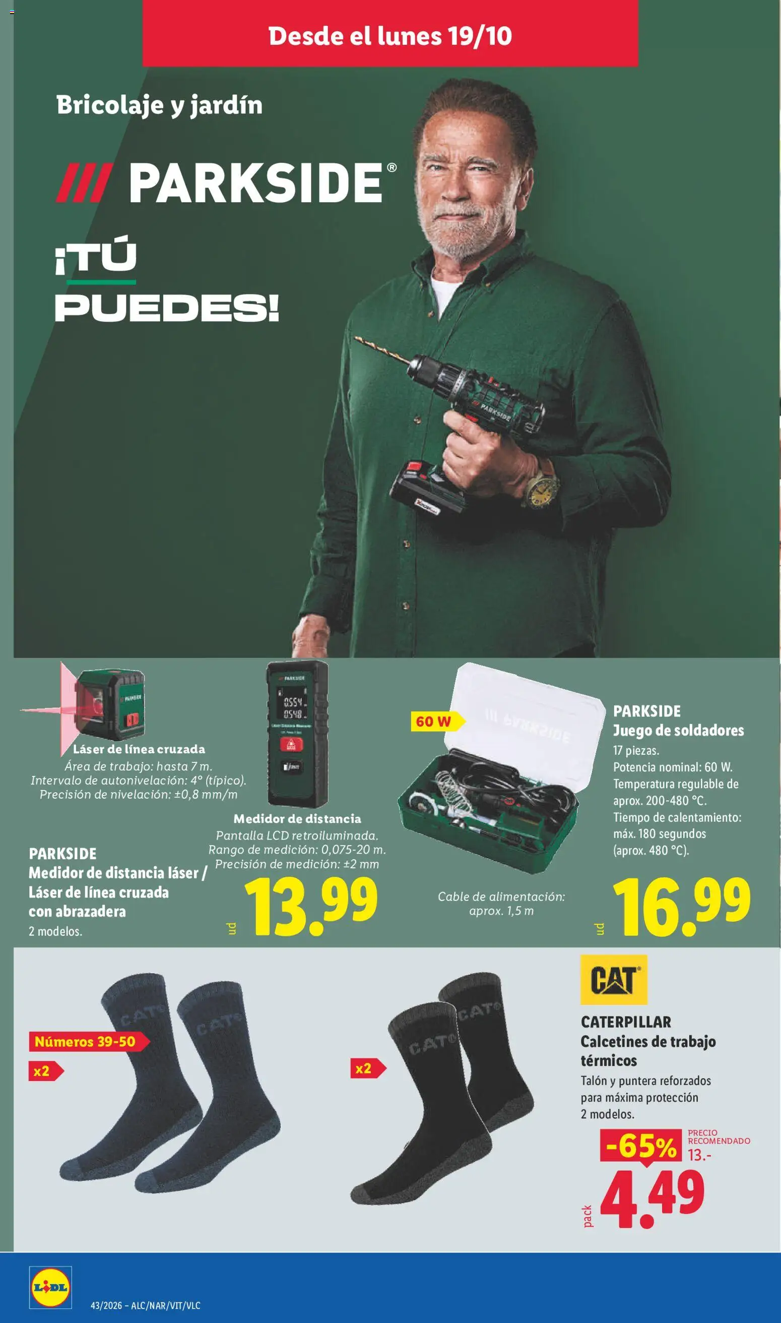 Lidl folleto de bazar │ válido desde el 19/10/2026 | Página: 8 | Productos: Cable, Calcetines