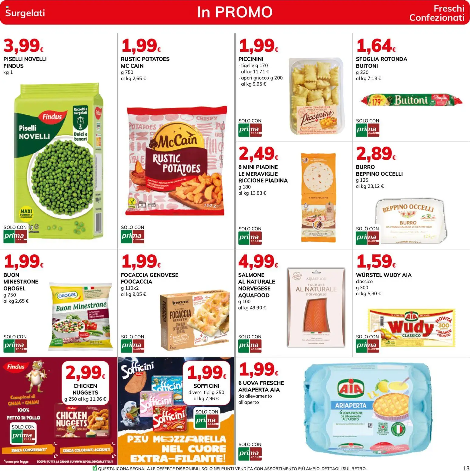 Volantino Basko del 16.06.2026 | Pagina: 13 | Prodotti: Petto di Pollo, Uova, Piadina, Piselli
