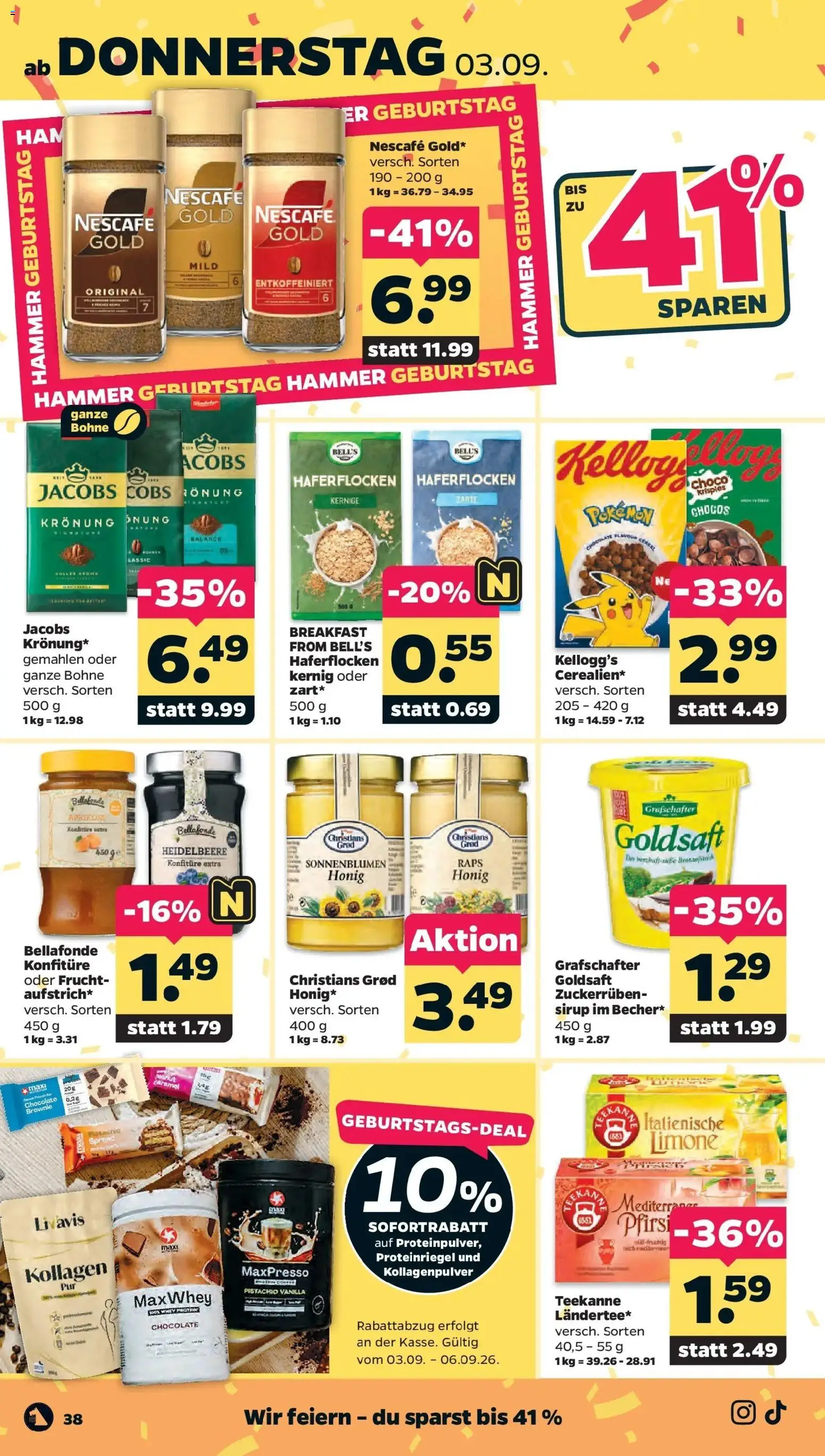 Netto Aktueller Prospekt – gültig ab 30.08.2026 | Seite: 42 | Produkte: Nescafe, Sirup, Teekanne, Nescafe gold