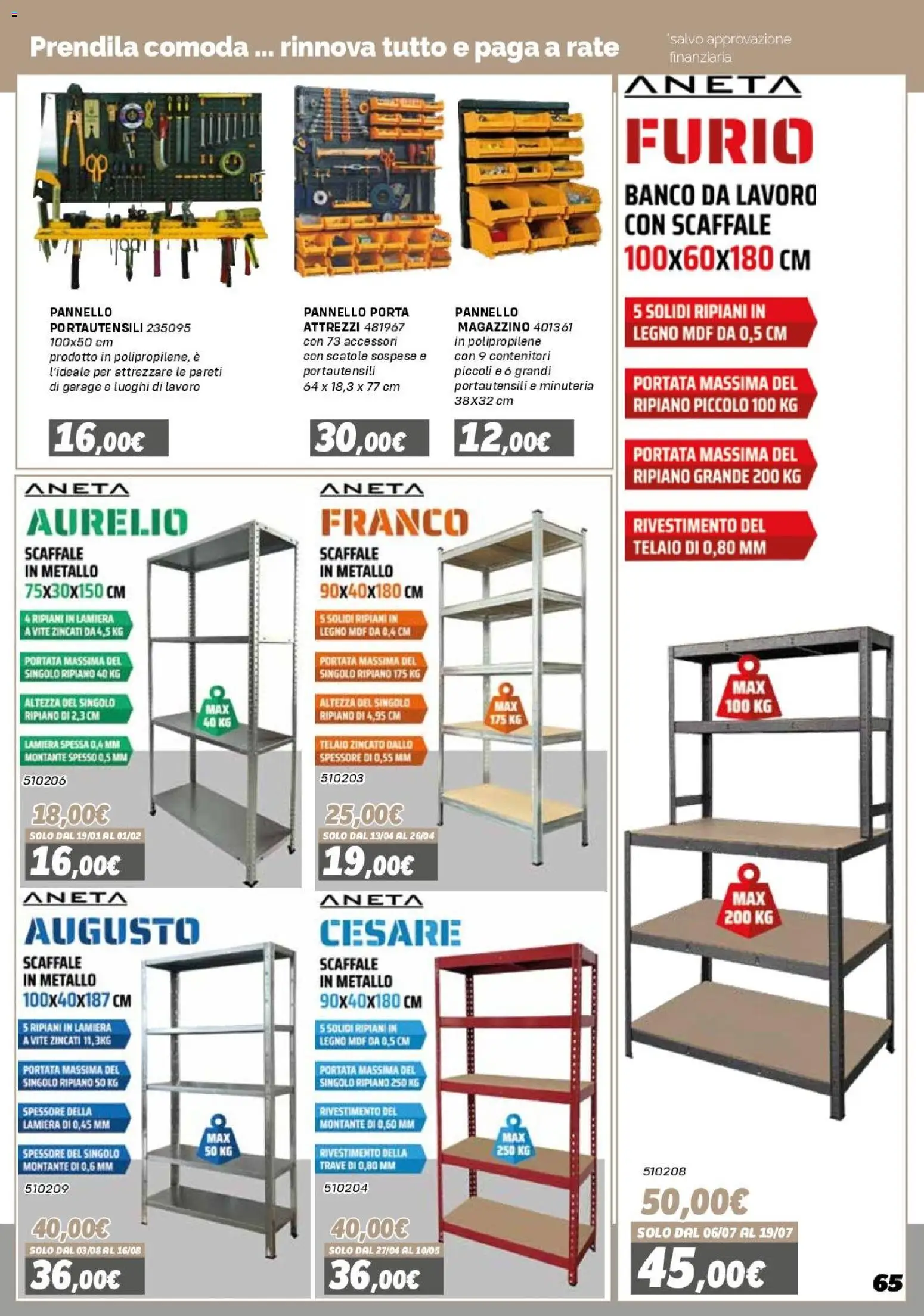 Volantino Orizzonte del 16.01.2026 | Pagina: 65 | Prodotti: Ripiano, Scaffale