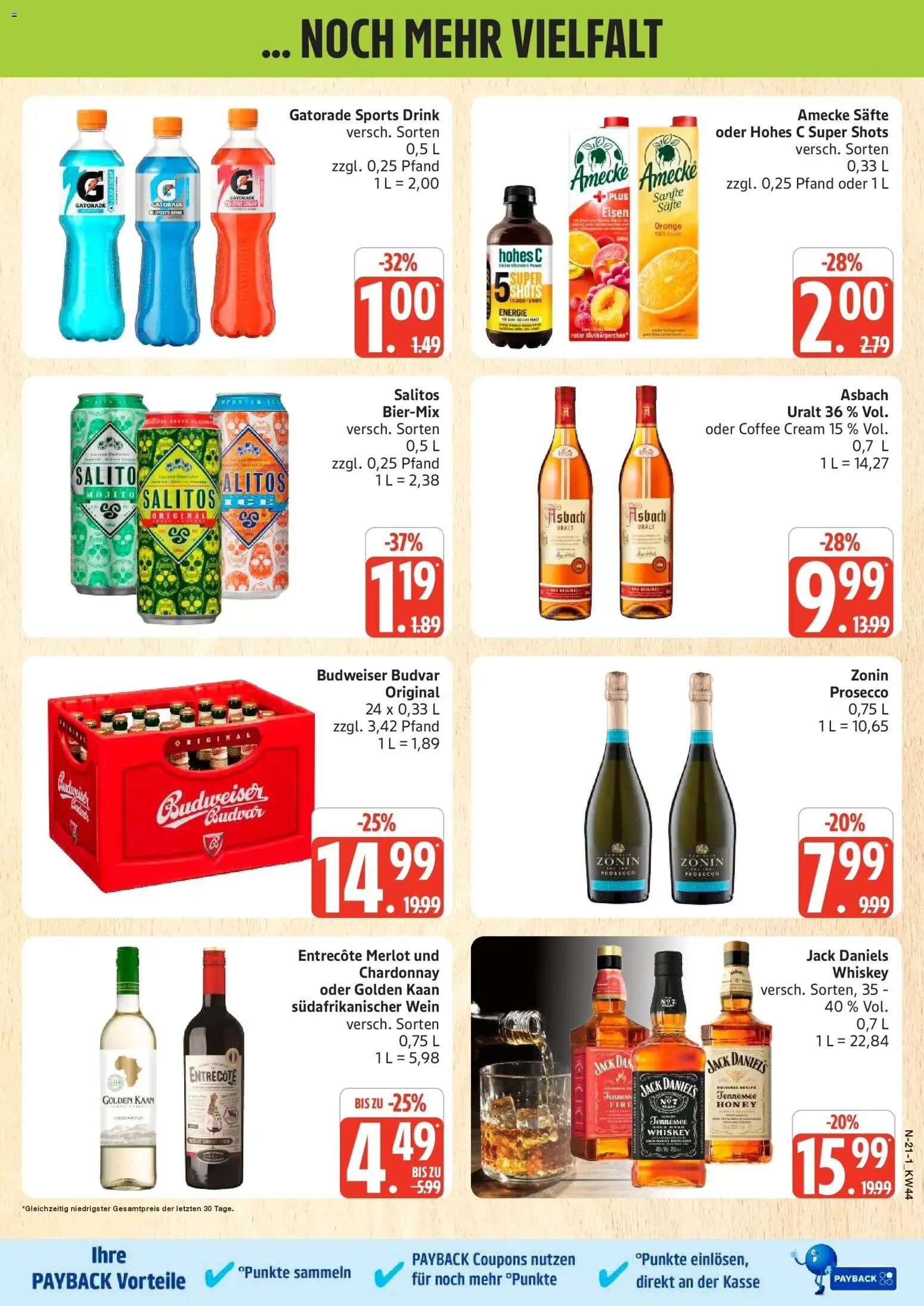 Marktkauf Prospekt Cuxhaven (ab 26.10.2026) » Angebote online | Seite: 21 | Produkte: Merlot, Prosecco, Budweiser, Wein