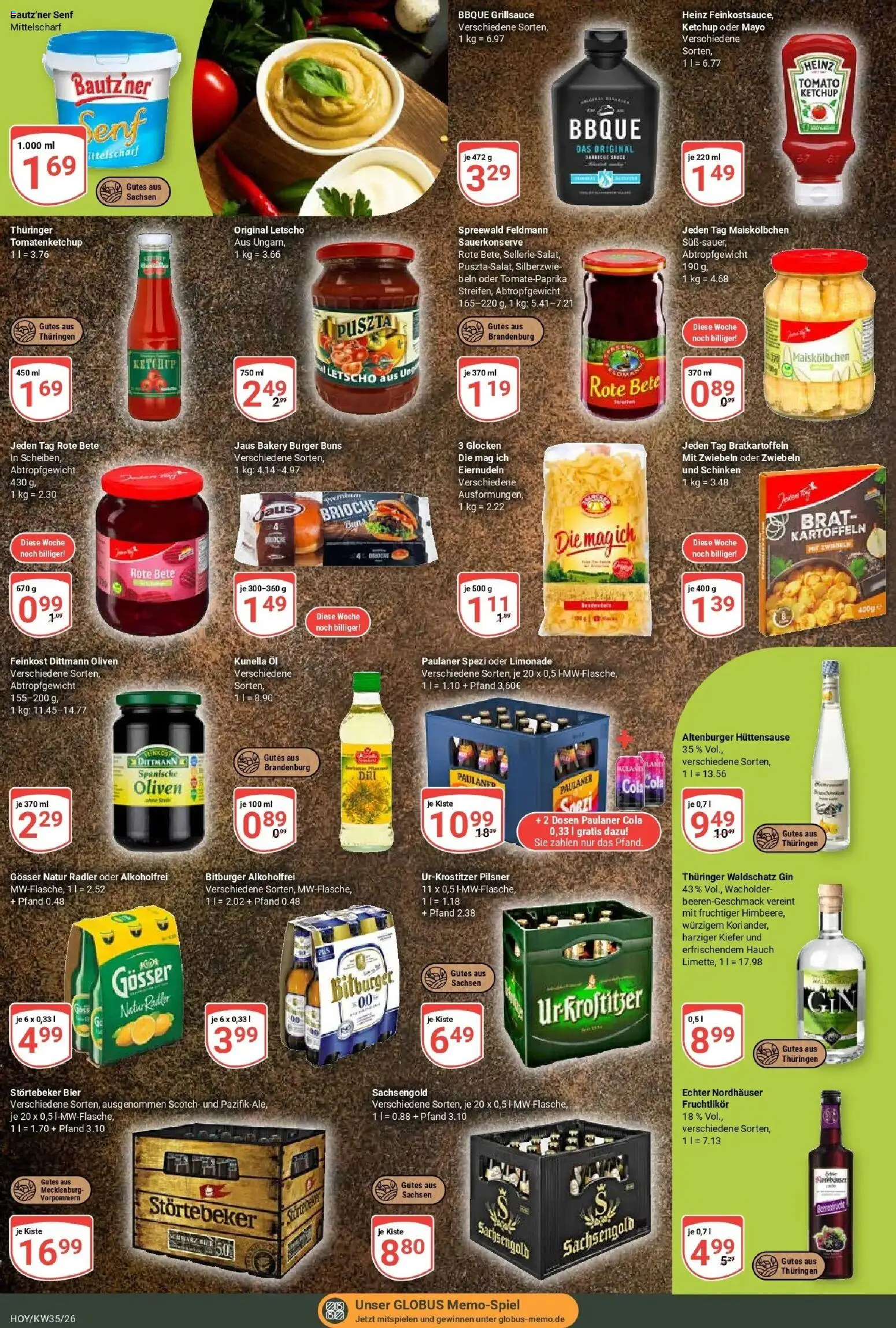 Globus Prospekt Hoyerswerda – gültig ab 24.08.2026 | Seite: 13 | Produkte: Öl, Bier, Burger, Radler