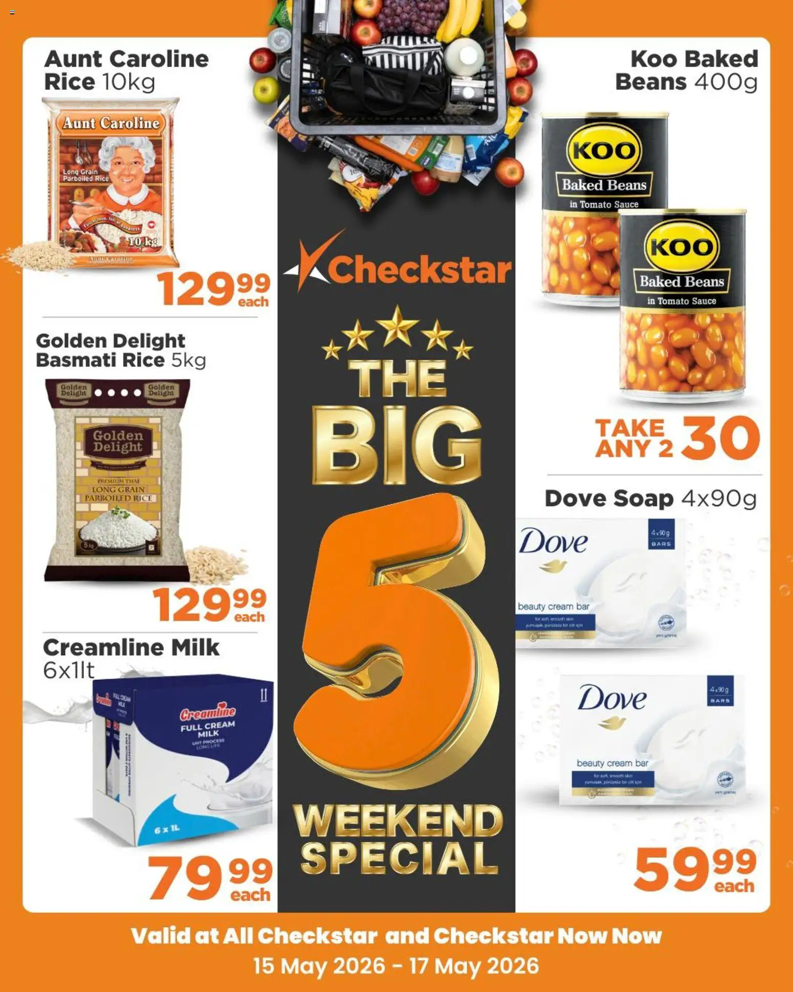 New Check Star catalogue – valid from 15.05.2026 | Page: 1 | Products: Rice, Tomato sauce, Cream, Sauce