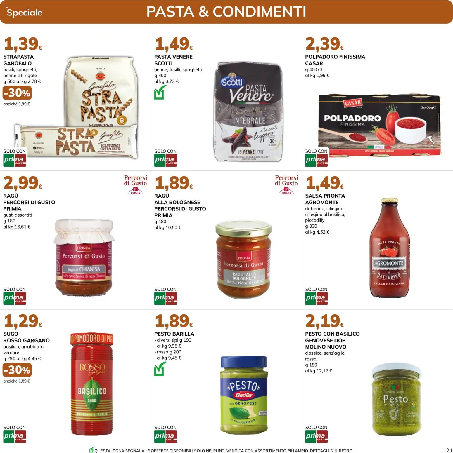 Volantino Basko del 16.06.2026 | Pagina: 21 | Prodotti: Verdure, Salsa, Pasta, Penne
