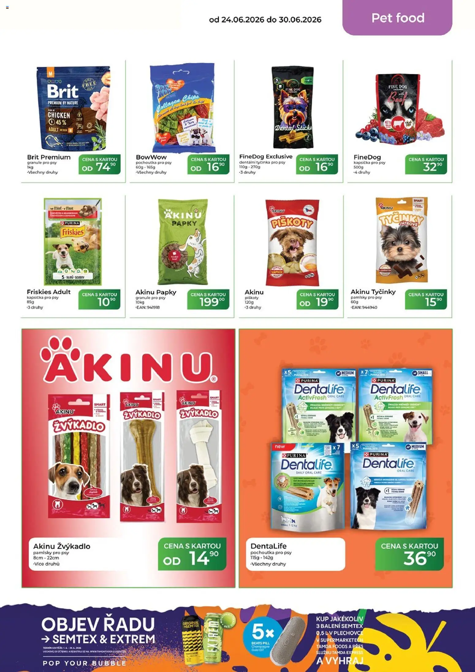 Tamda Foods leták od 24.06.2026 | Strana: 47 | Produkty: Granule pro psy, Tyčinky, Semtex, Pochoutka pro psy
