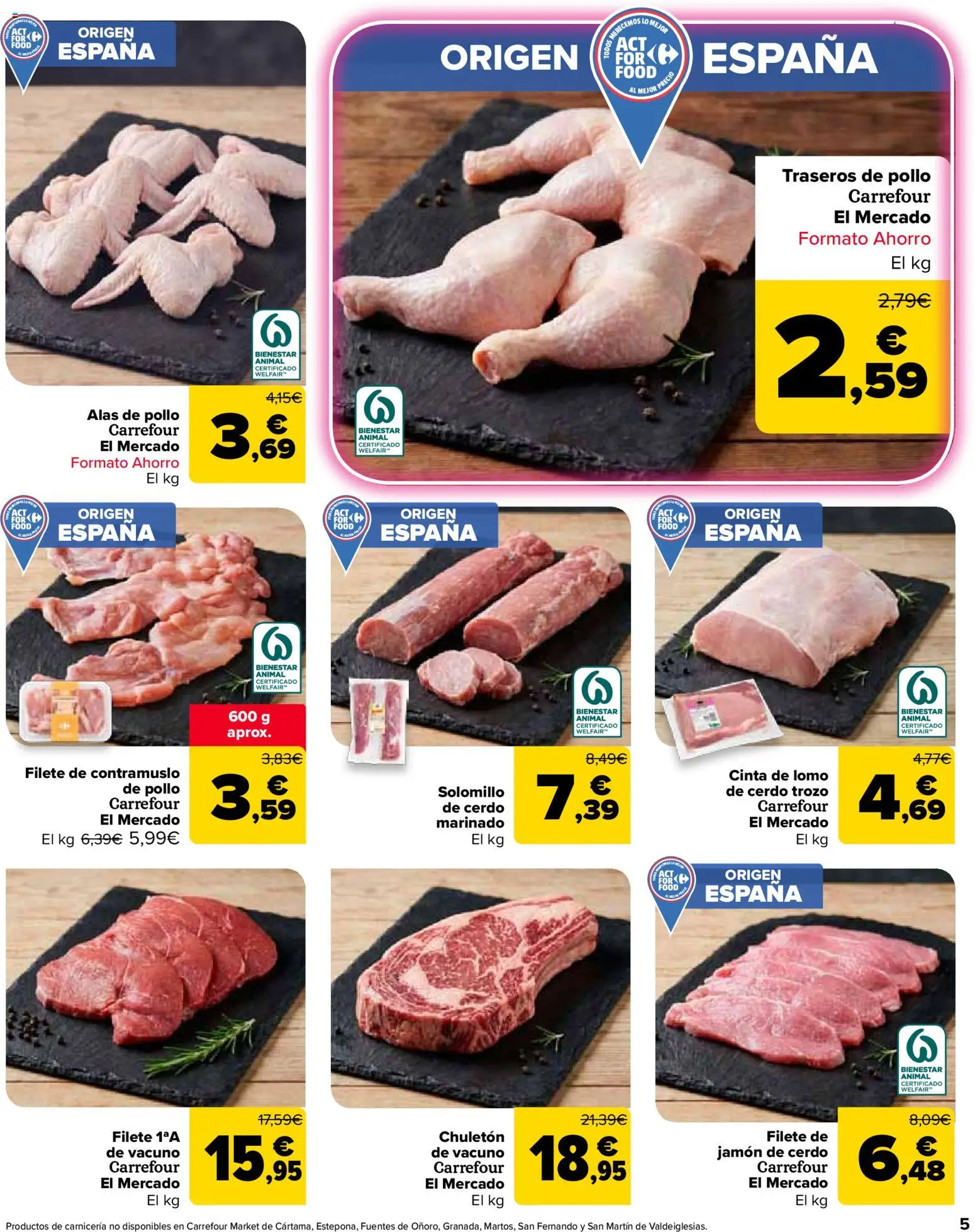 Carrefour Market folleto │ válido desde el 10/09/2026 | Página: 5 | Productos: Solomillo de cerdo, Lomo, Cerdo, Filete