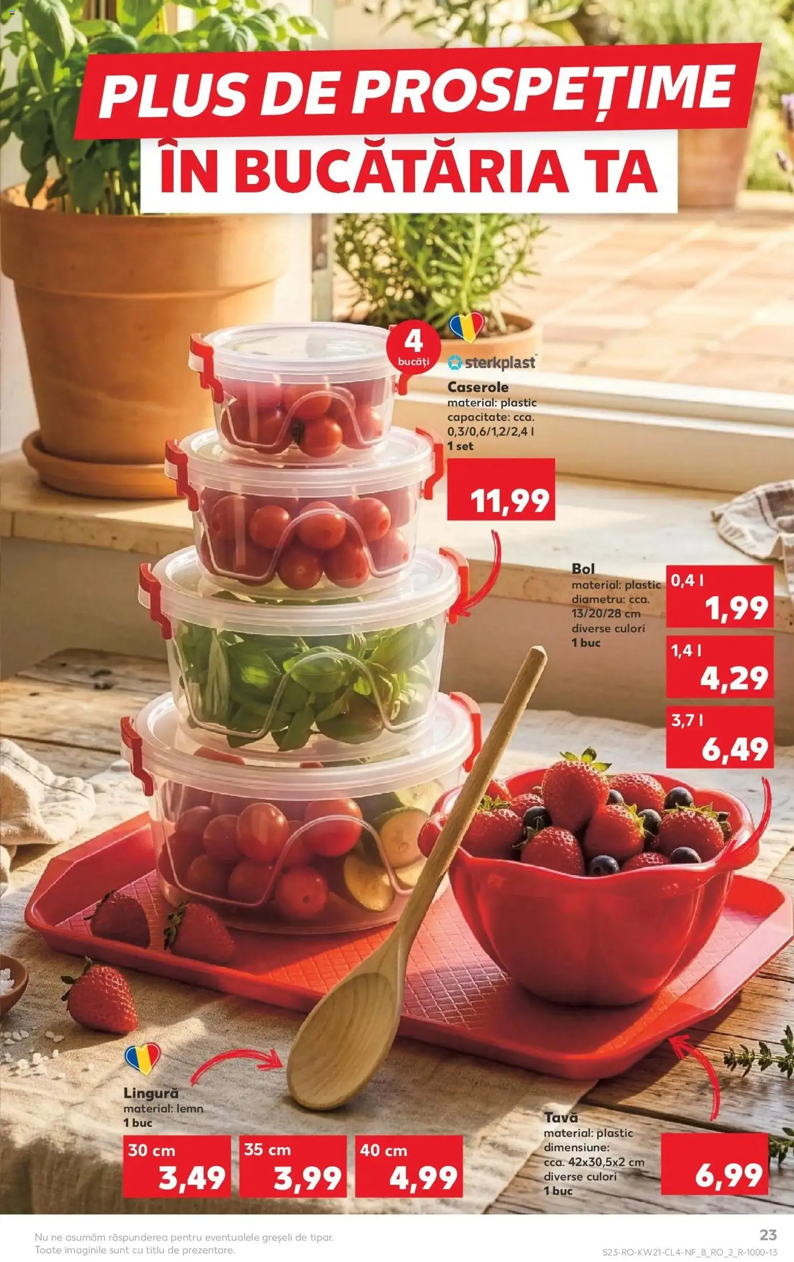 Noul catalog Kaufland – valabil de la 20.05.2026 | Pagină: 23 | Produse: Caserole, Bol
