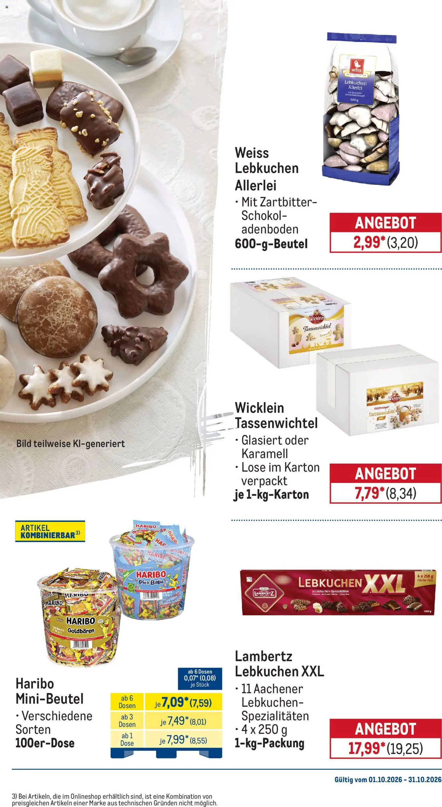 Metro Monats-Menü – gültig ab 01.10.2026 | Seite: 24 | Produkte: Haribo, Spezialitäten